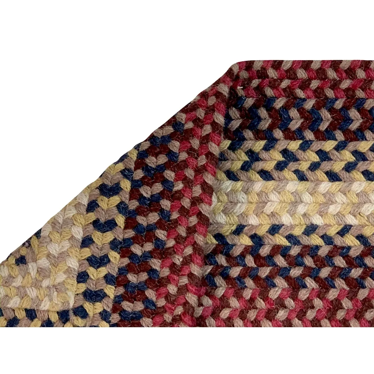 Better Trends Woodbridge Braid 100% Wool Stain Resistant. Double-Sided Reversible Rectangle Indoor Area Utility Rug