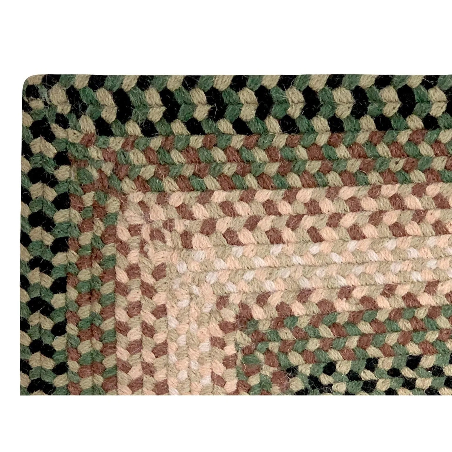 Better Trends Woodbridge Braid 100% Wool Stain Resistant. Double-Sided Reversible Rectangle Indoor Area Utility Rug
