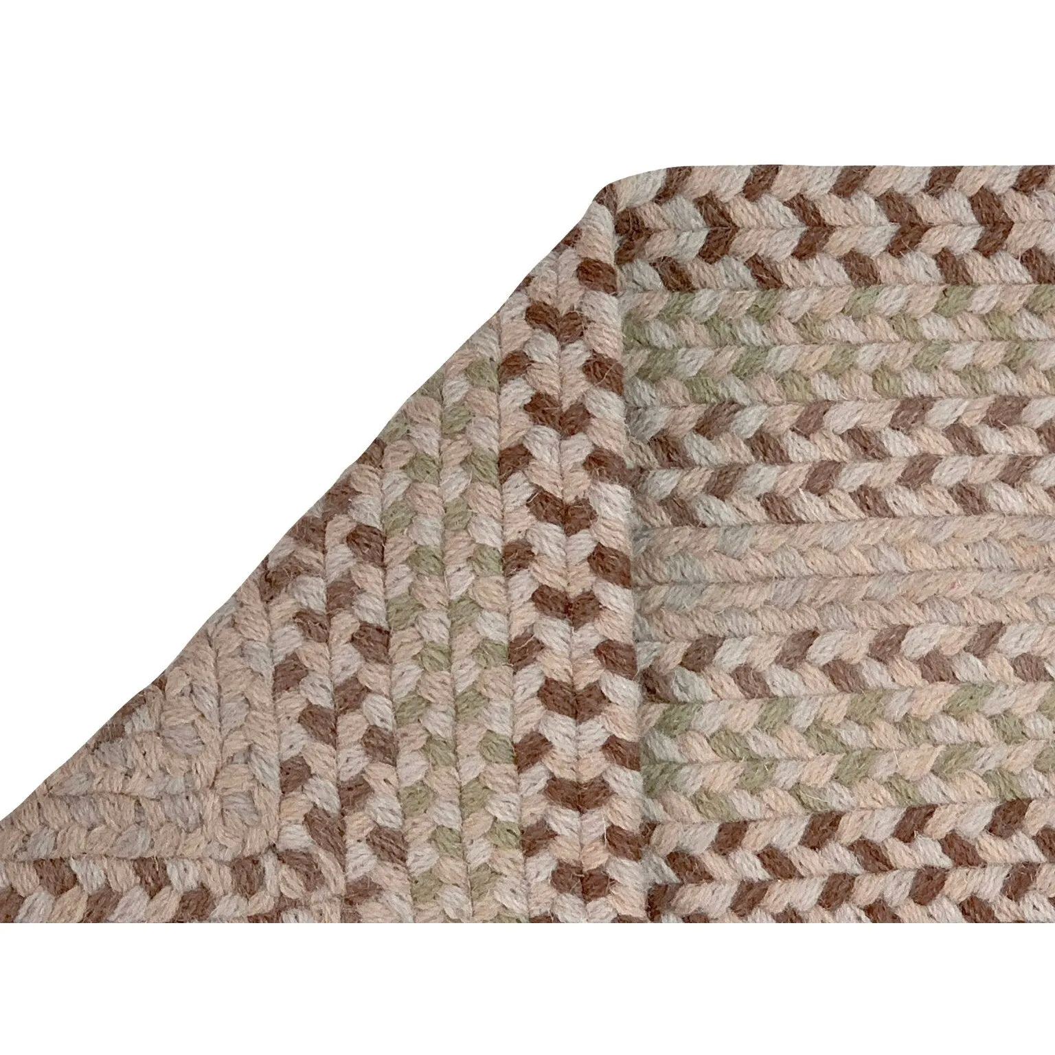 Better Trends Woodbridge Braid 100% Wool Stain Resistant. Double-Sided Reversible Rectangle Indoor Area Utility Rug