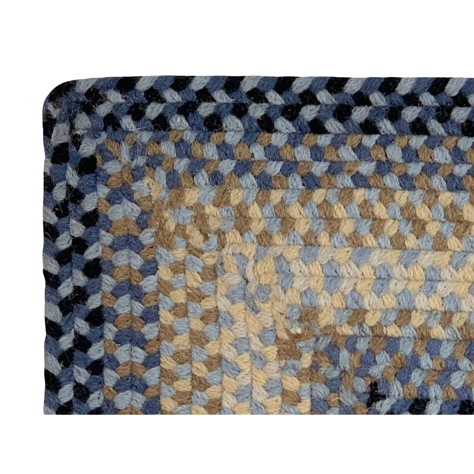 Better Trends Woodbridge Braid 100% Wool Stain Resistant. Double-Sided Reversible Rectangle Indoor Area Utility Rug