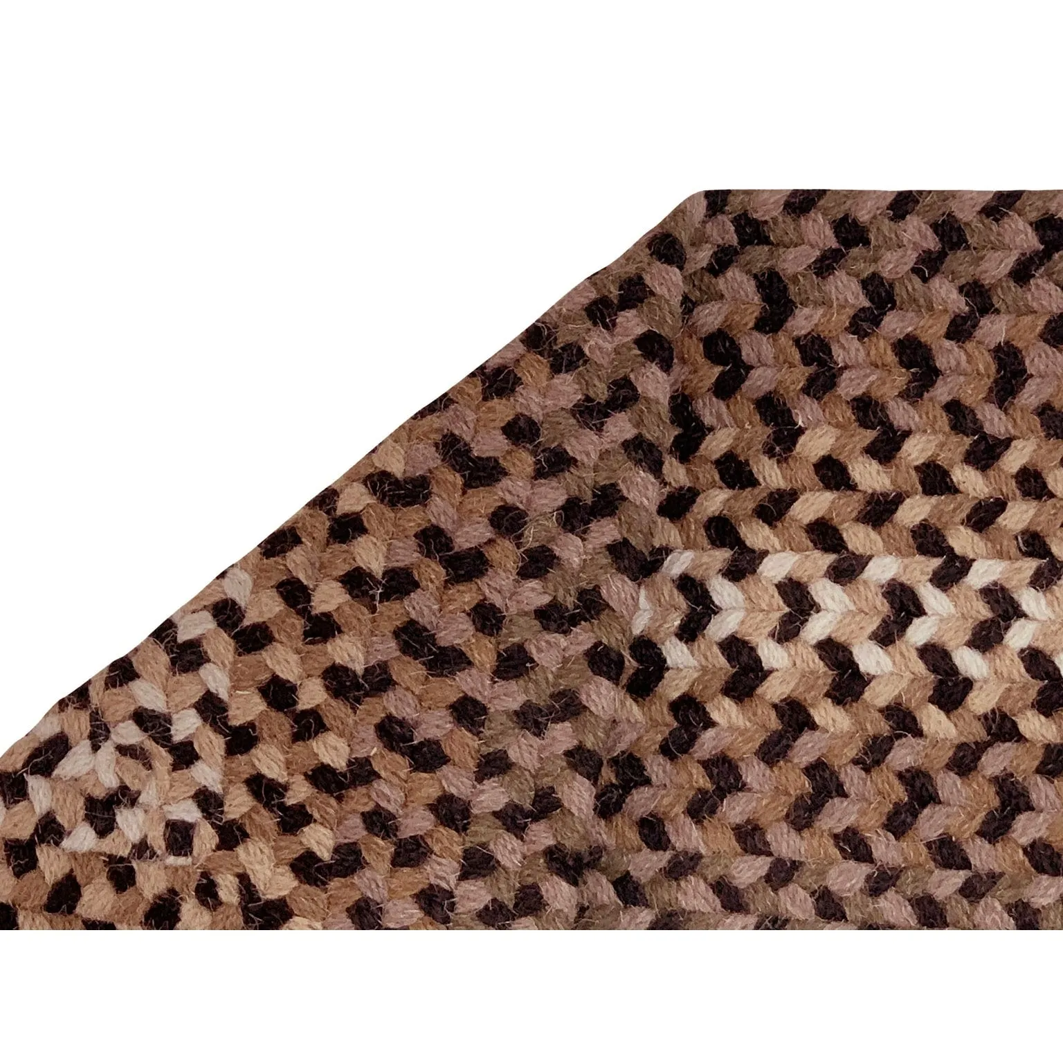 Better Trends Woodbridge Braid 100% Wool Stain Resistant. Double-Sided Reversible Rectangle Indoor Area Utility Rug
