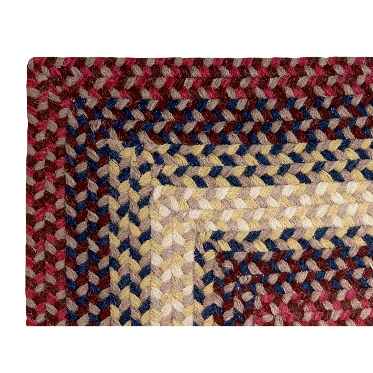 Better Trends Woodbridge Braid 100% Wool Stain Resistant. Double-Sided Reversible Rectangle Indoor Area Utility Rug