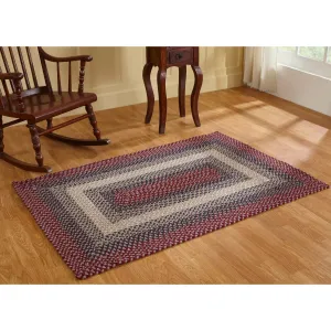 Better Trends Woodbridge Braid 100% Wool Stain Resistant. Double-Sided Reversible Rectangle Indoor Area Utility Rug