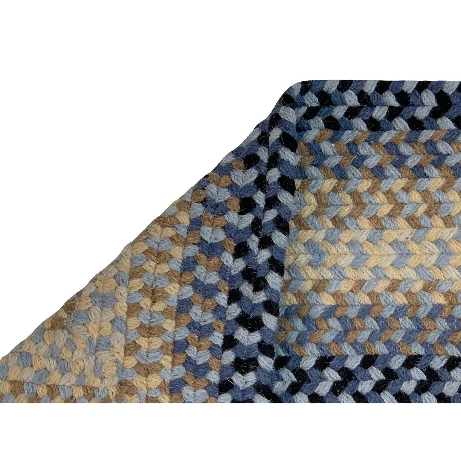 Better Trends Woodbridge Braid 100% Wool Stain Resistant. Double-Sided Reversible Rectangle Indoor Area Utility Rug
