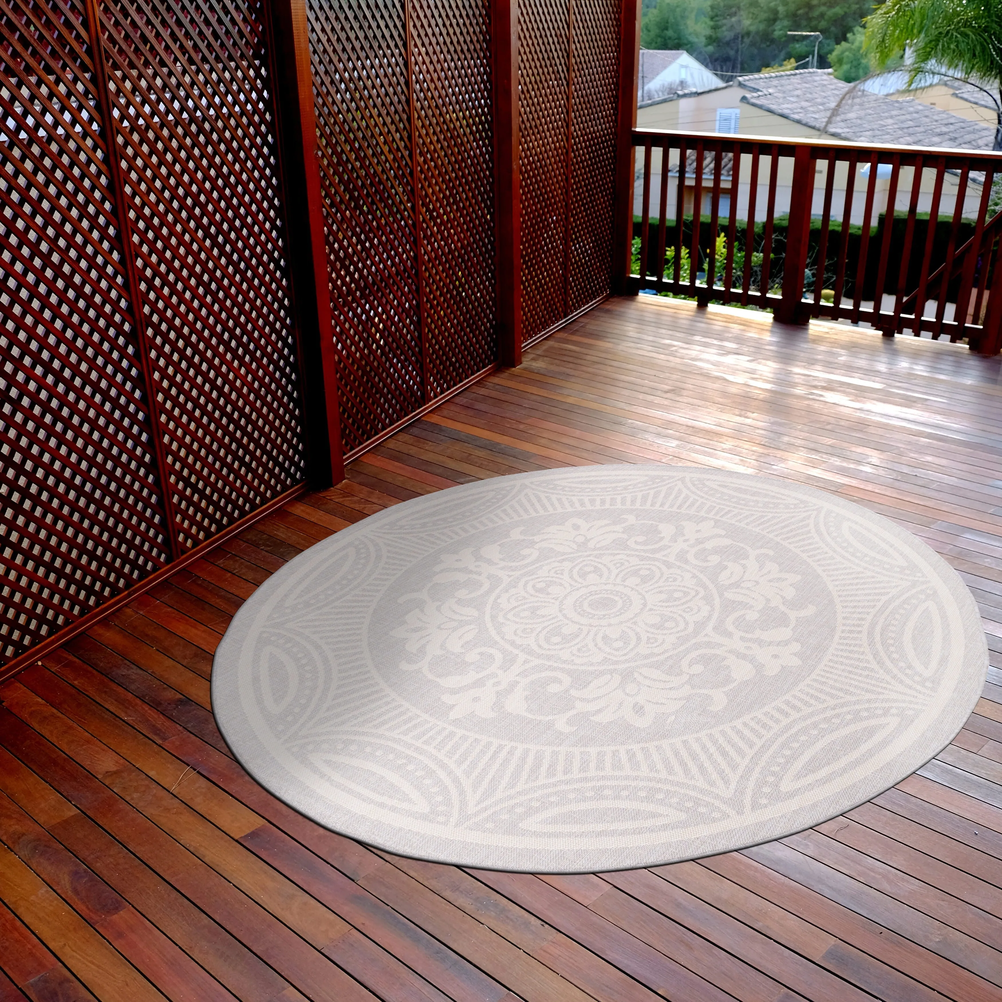 Beverly Rug Medallion Modern Indoor Outdoor Washable Area Rug