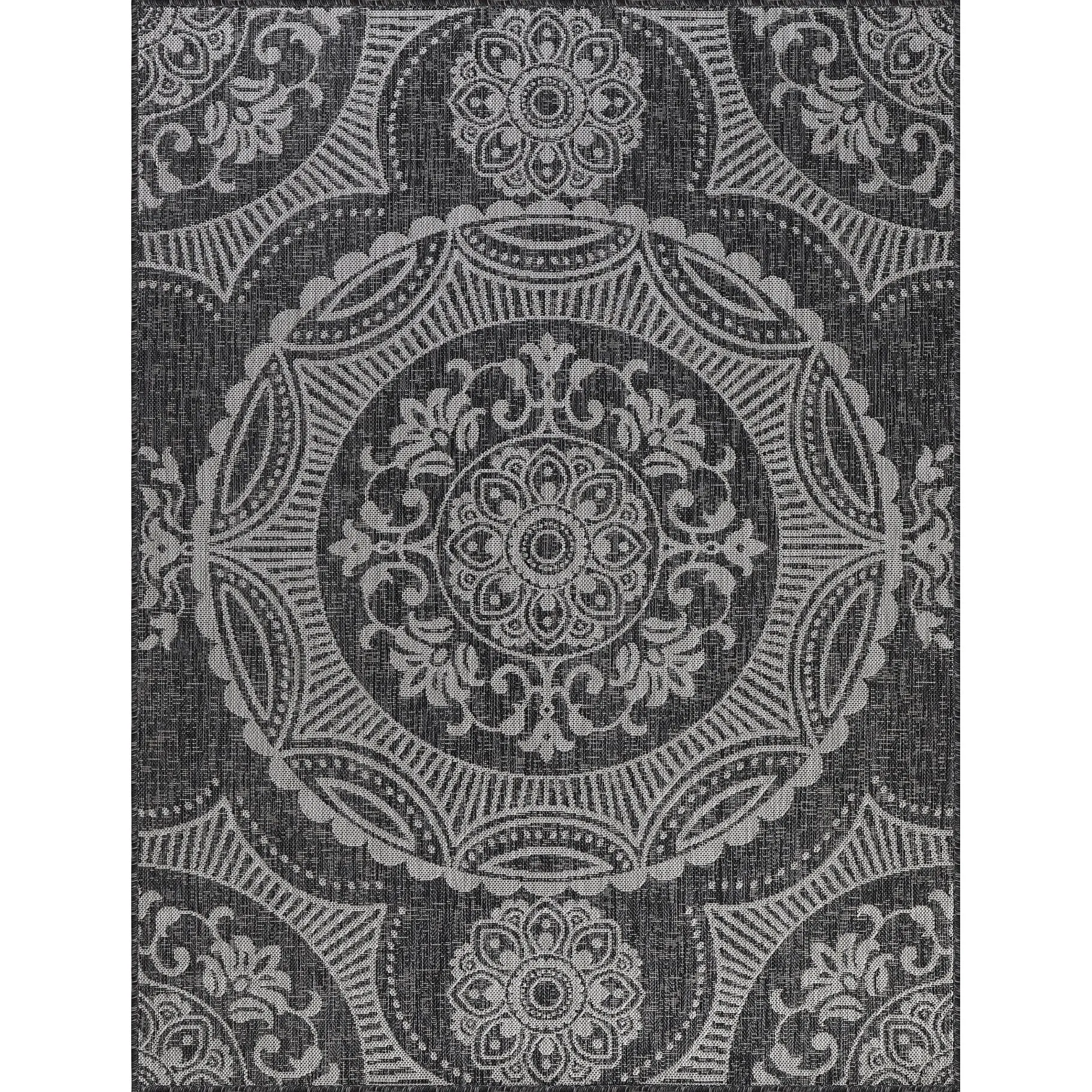 Beverly Rug Medallion Modern Indoor Outdoor Washable Area Rug