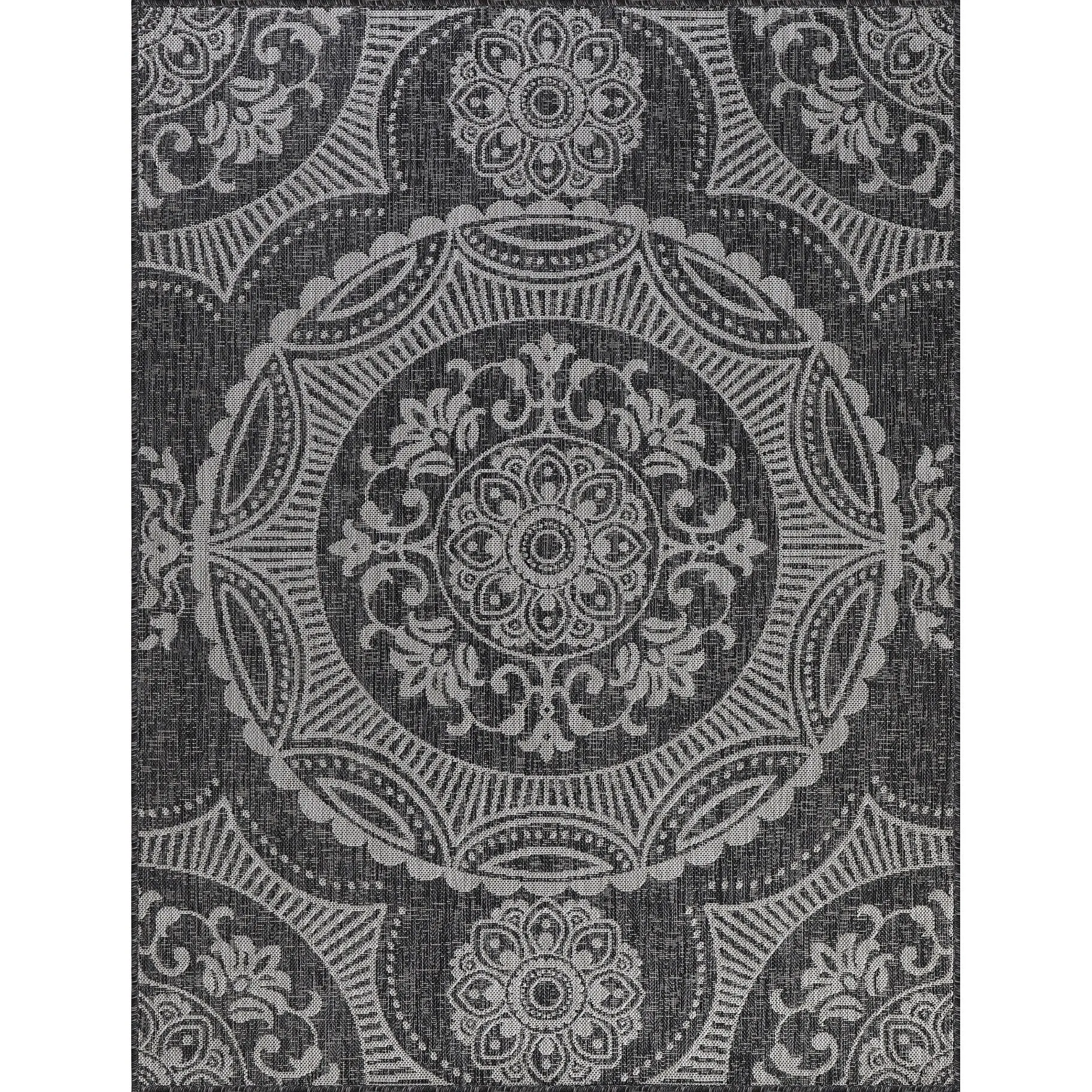 Beverly Rug Medallion Modern Indoor Outdoor Washable Area Rug
