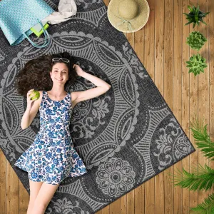 Beverly Rug Medallion Modern Indoor Outdoor Washable Area Rug