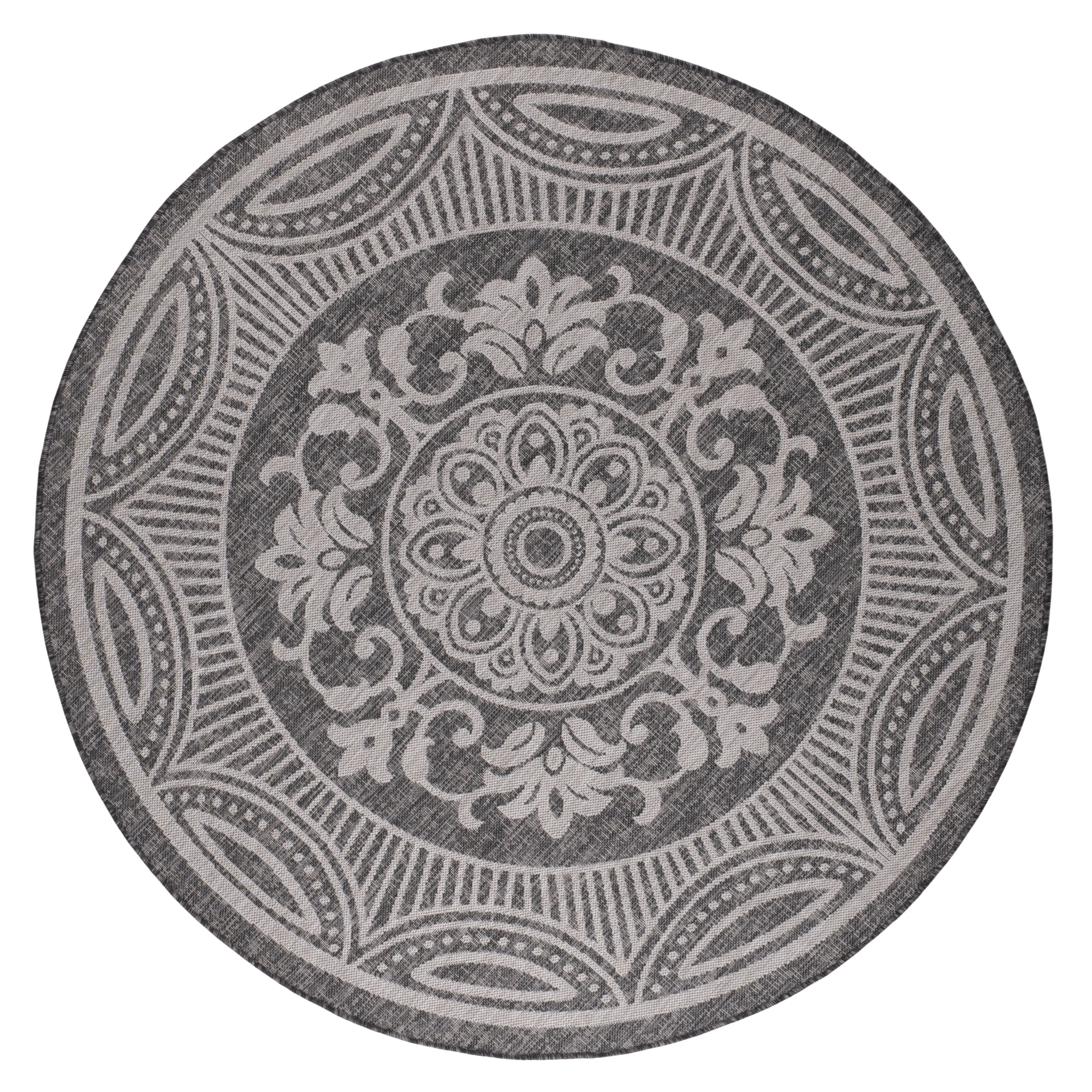 Beverly Rug Medallion Modern Indoor Outdoor Washable Area Rug