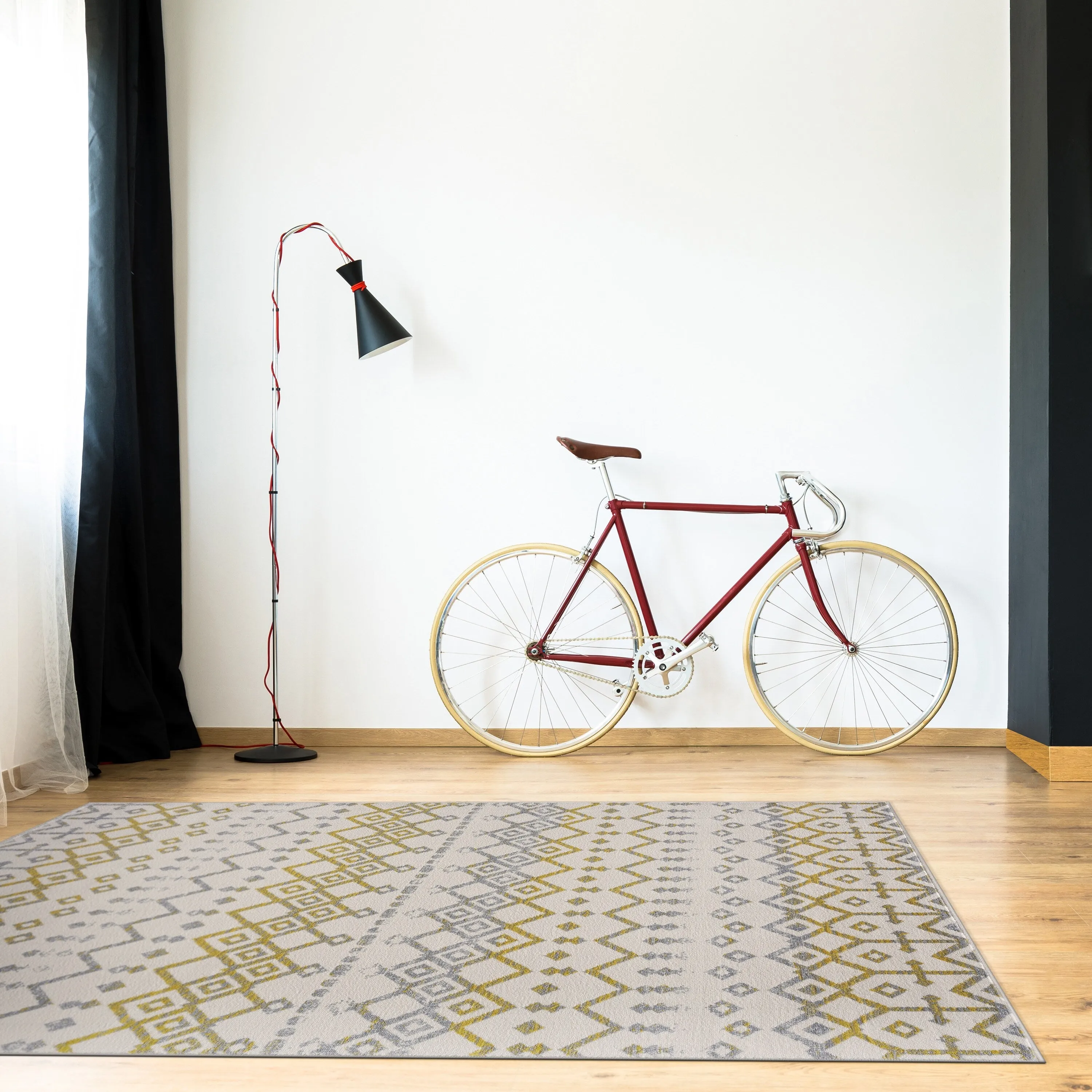 Beverly Rug Modern Bohemian Trellis Indoor Area Rug with Jute Backing for Living Room. Kitchen. Bedroom