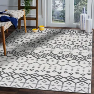 Beverly Rug Modern Bohemian Trellis Indoor Area Rug with Jute Backing for Living Room. Kitchen. Bedroom