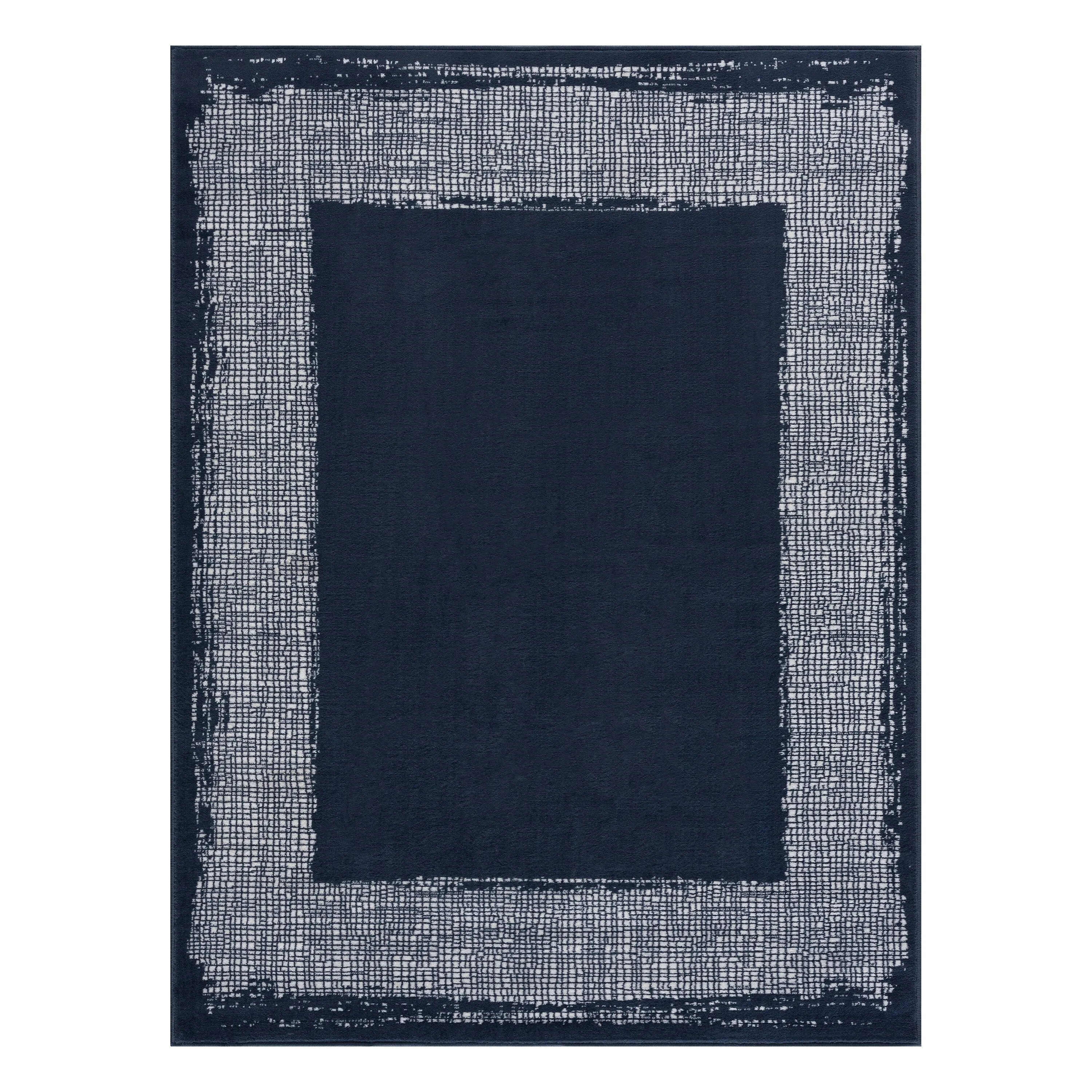 Beverly Rug Modern Border Indoor Area Rug with Jute Backing for Living Room. Kitchen. Bedroom
