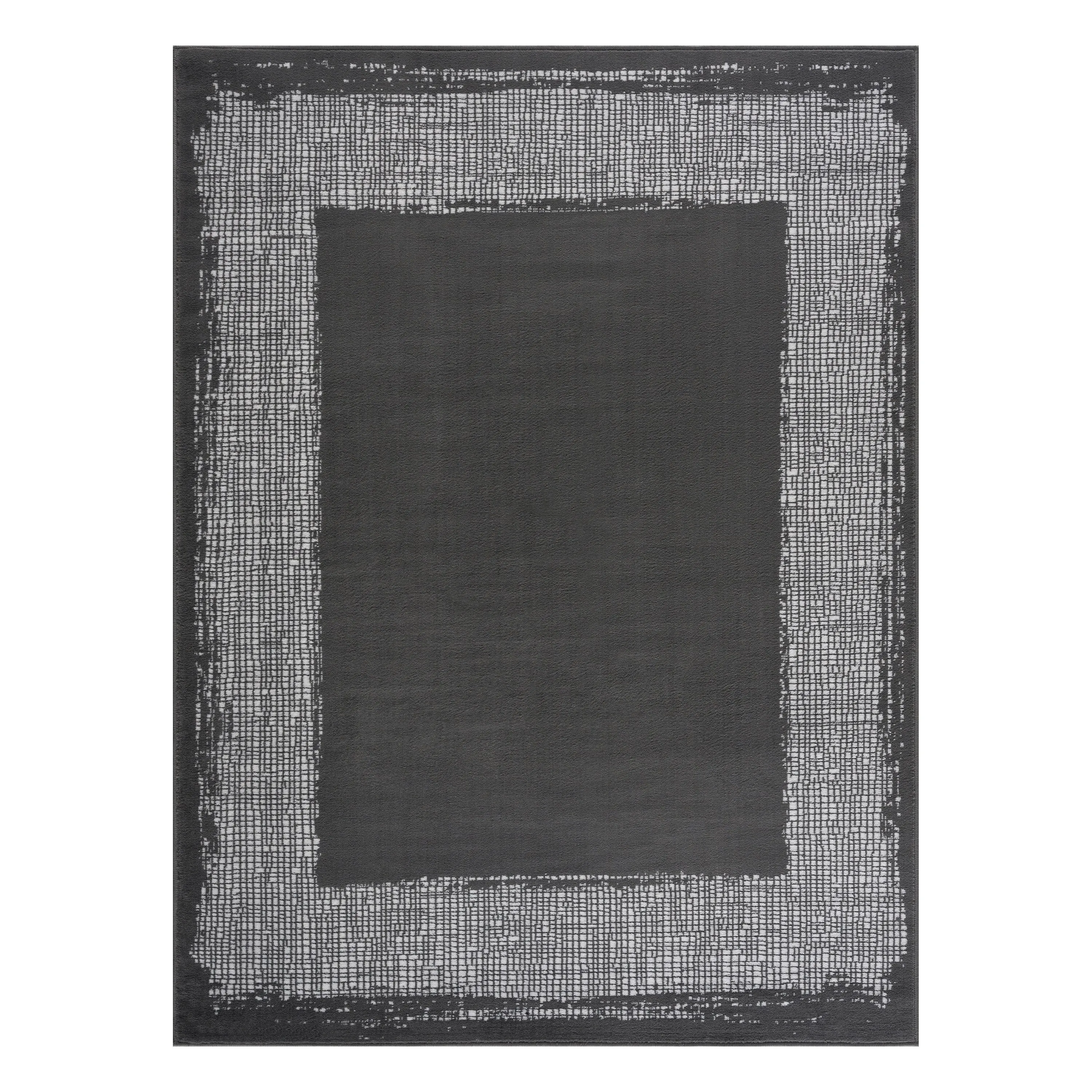 Beverly Rug Modern Border Indoor Area Rug with Jute Backing for Living Room. Kitchen. Bedroom