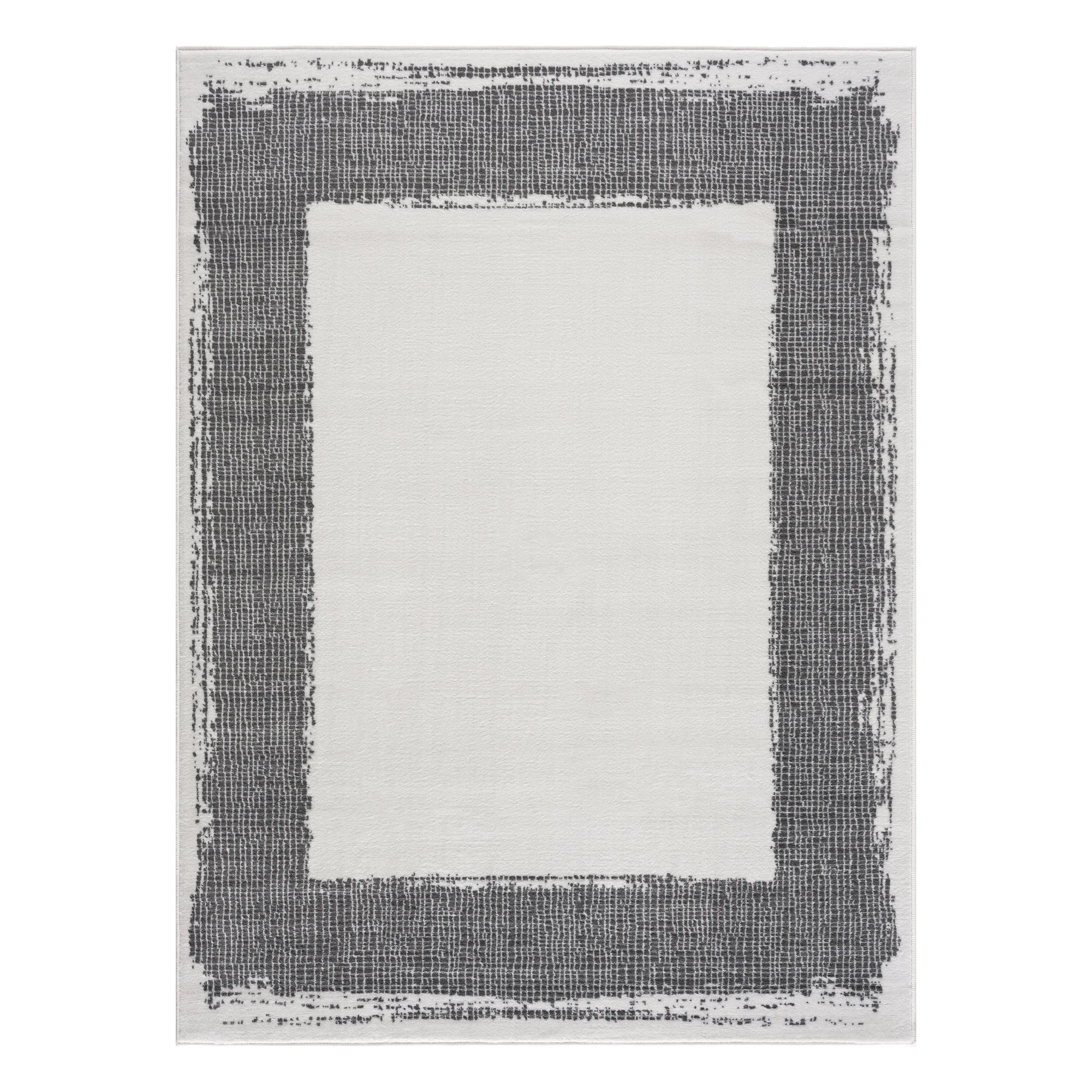 Beverly Rug Modern Border Indoor Area Rug with Jute Backing for Living Room. Kitchen. Bedroom