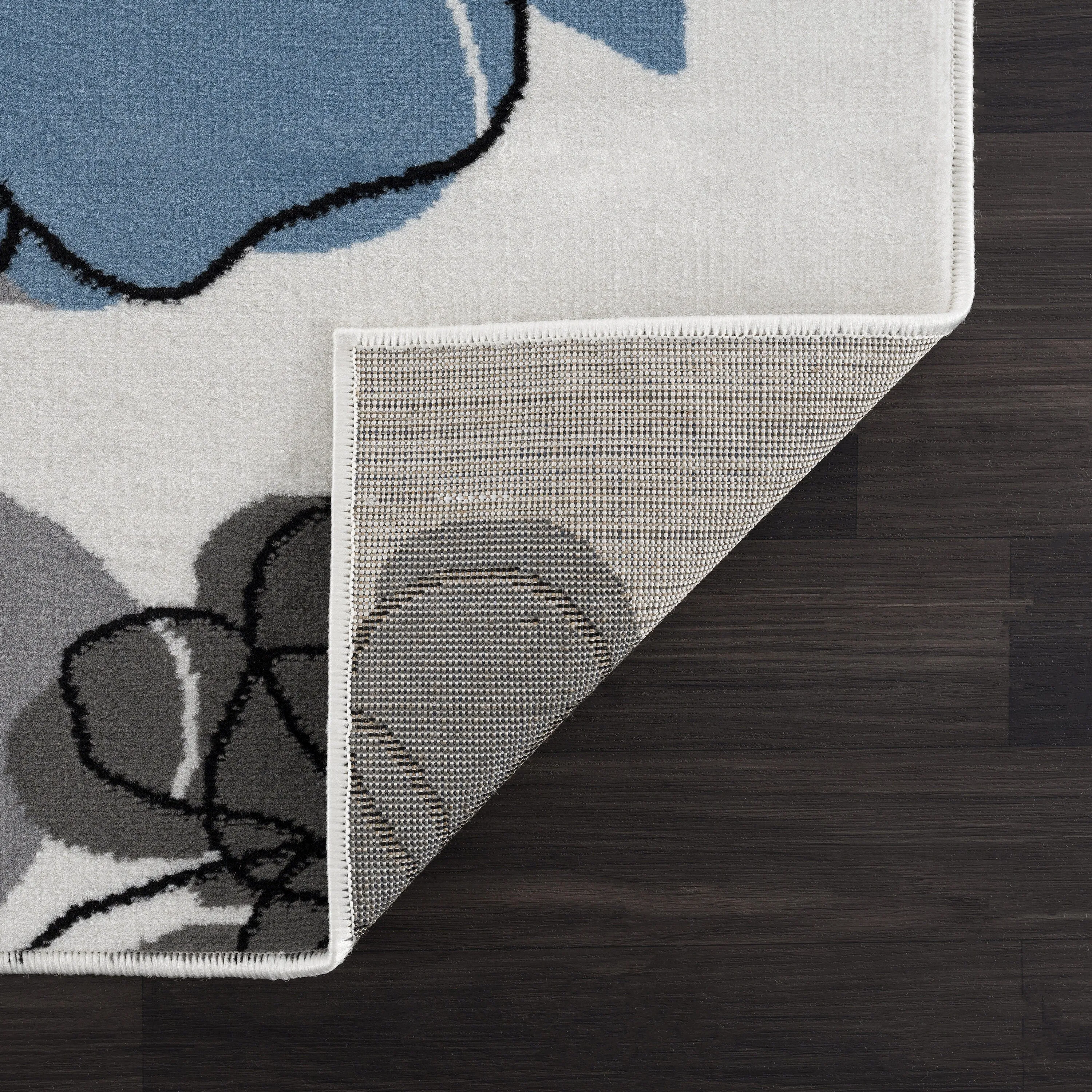 Beverly Rug Modern Multicolor Floral Indoor Area Rug with Jute Backing