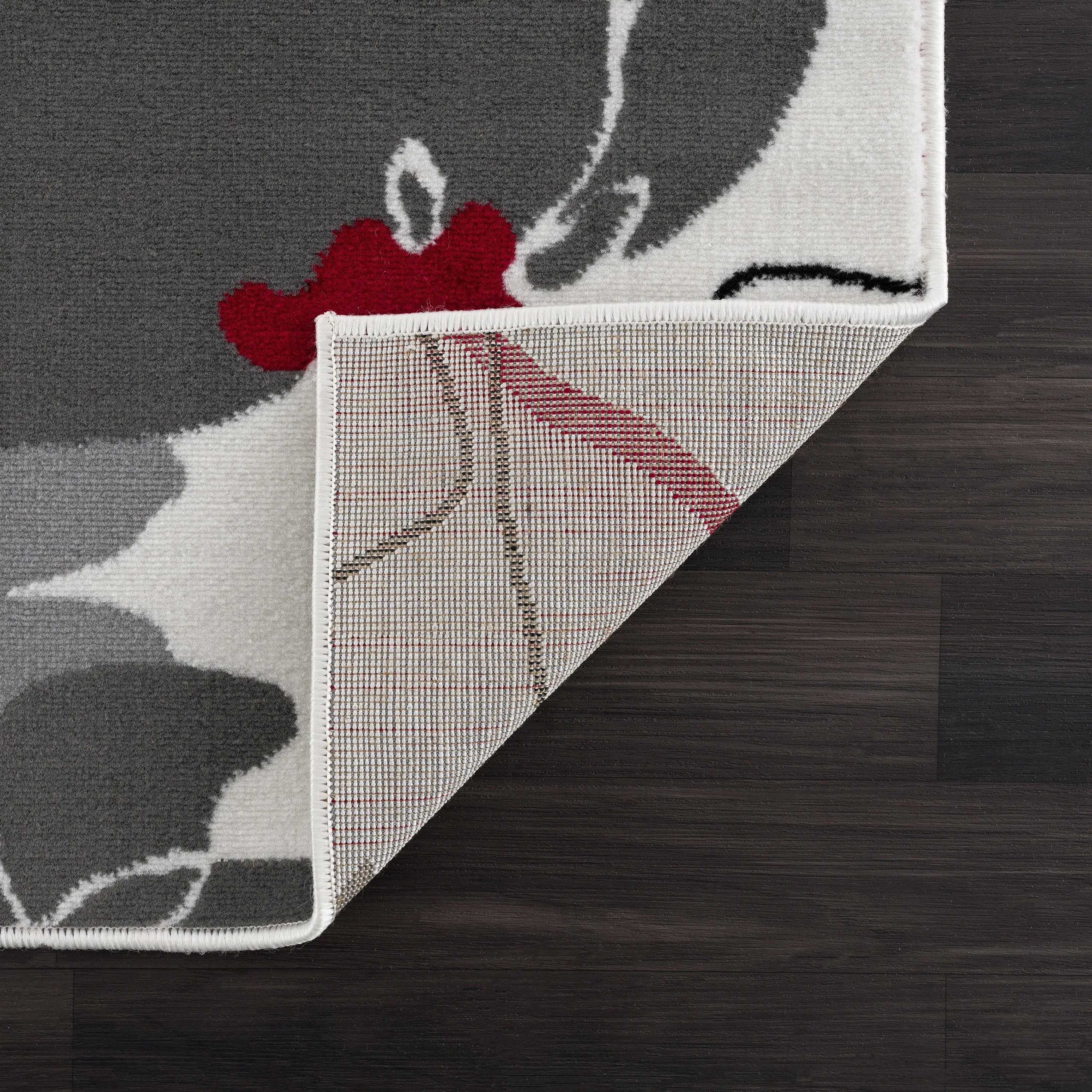 Beverly Rug Modern Multicolor Floral Indoor Area Rug with Jute Backing