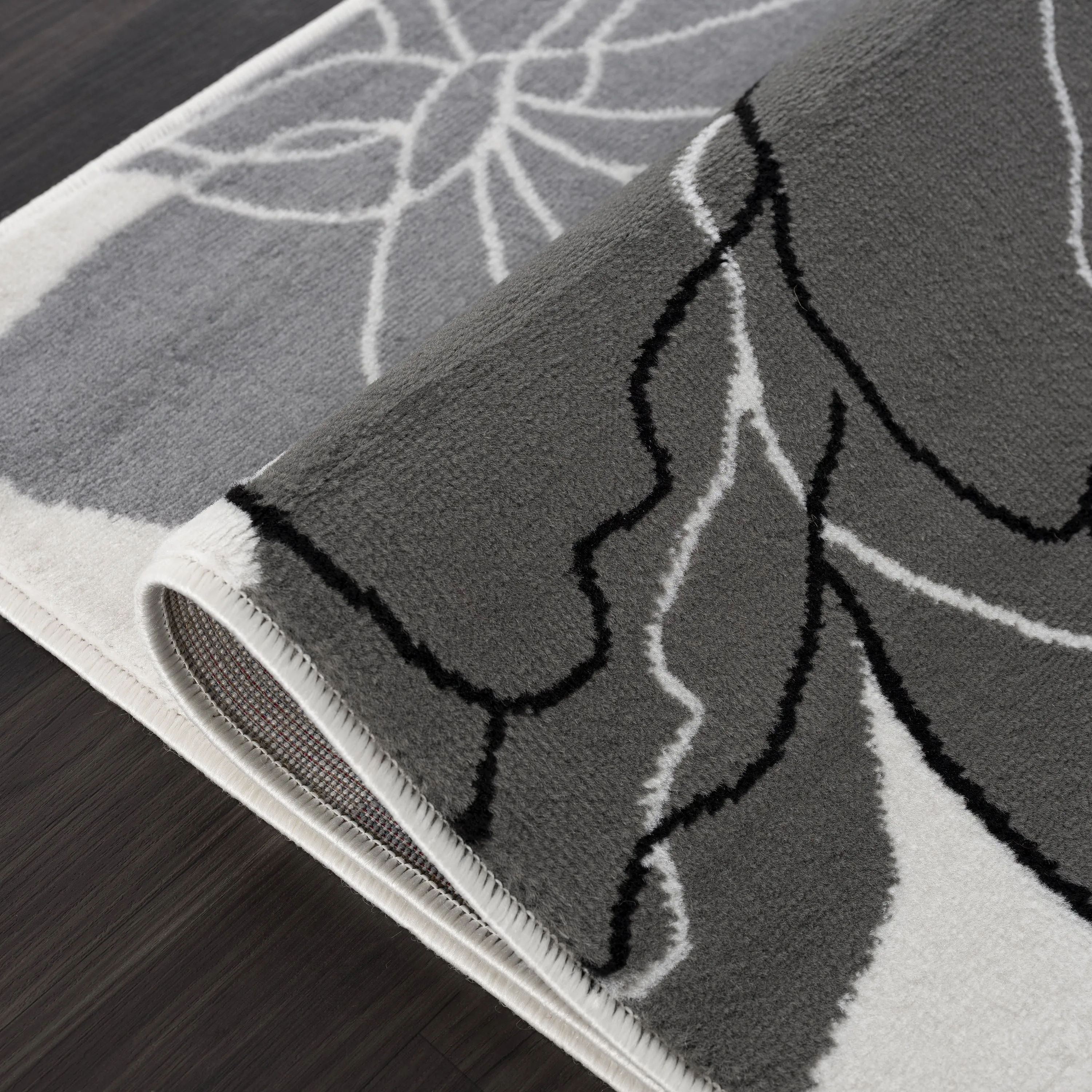 Beverly Rug Modern Multicolor Floral Indoor Area Rug with Jute Backing