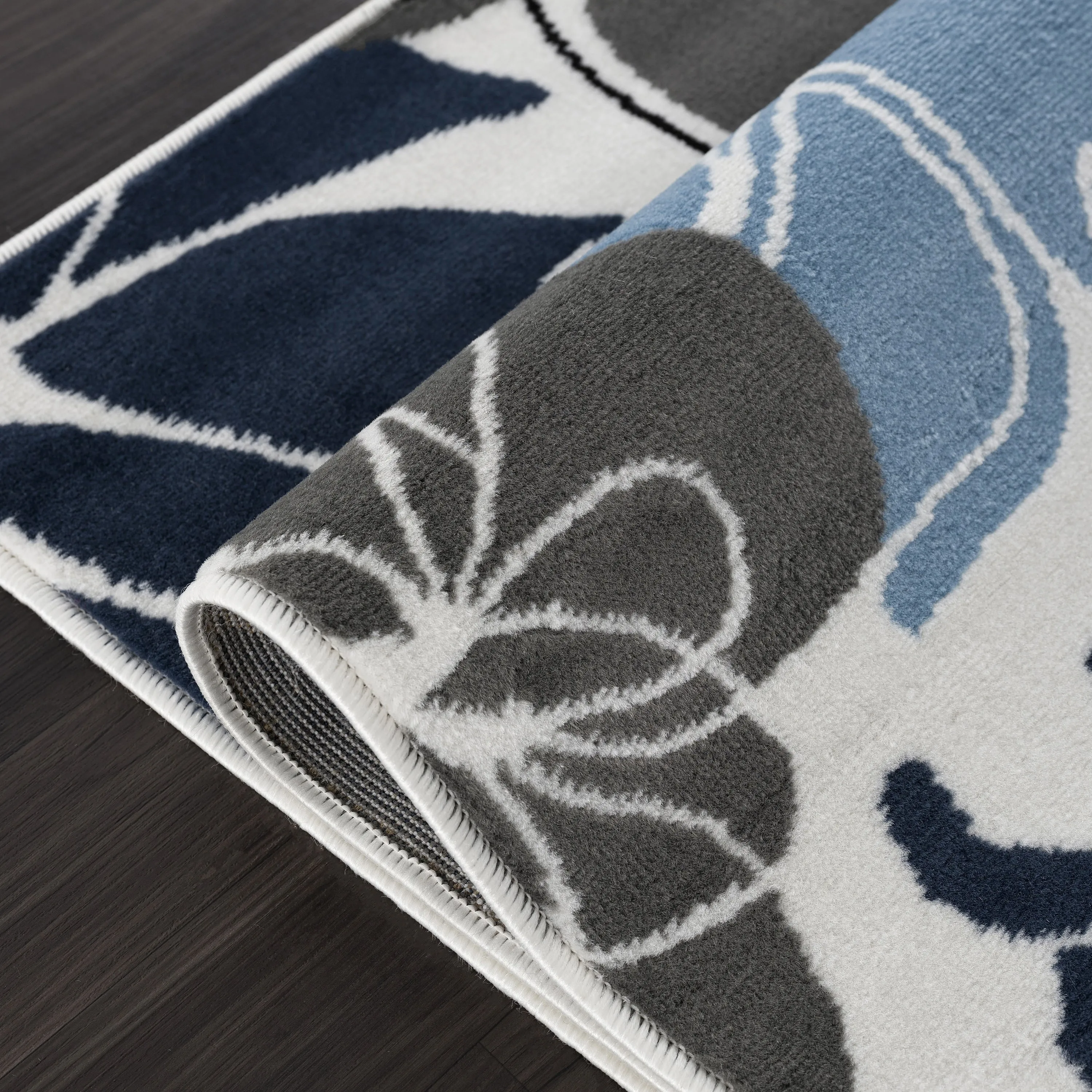 Beverly Rug Modern Multicolor Floral Indoor Area Rug with Jute Backing