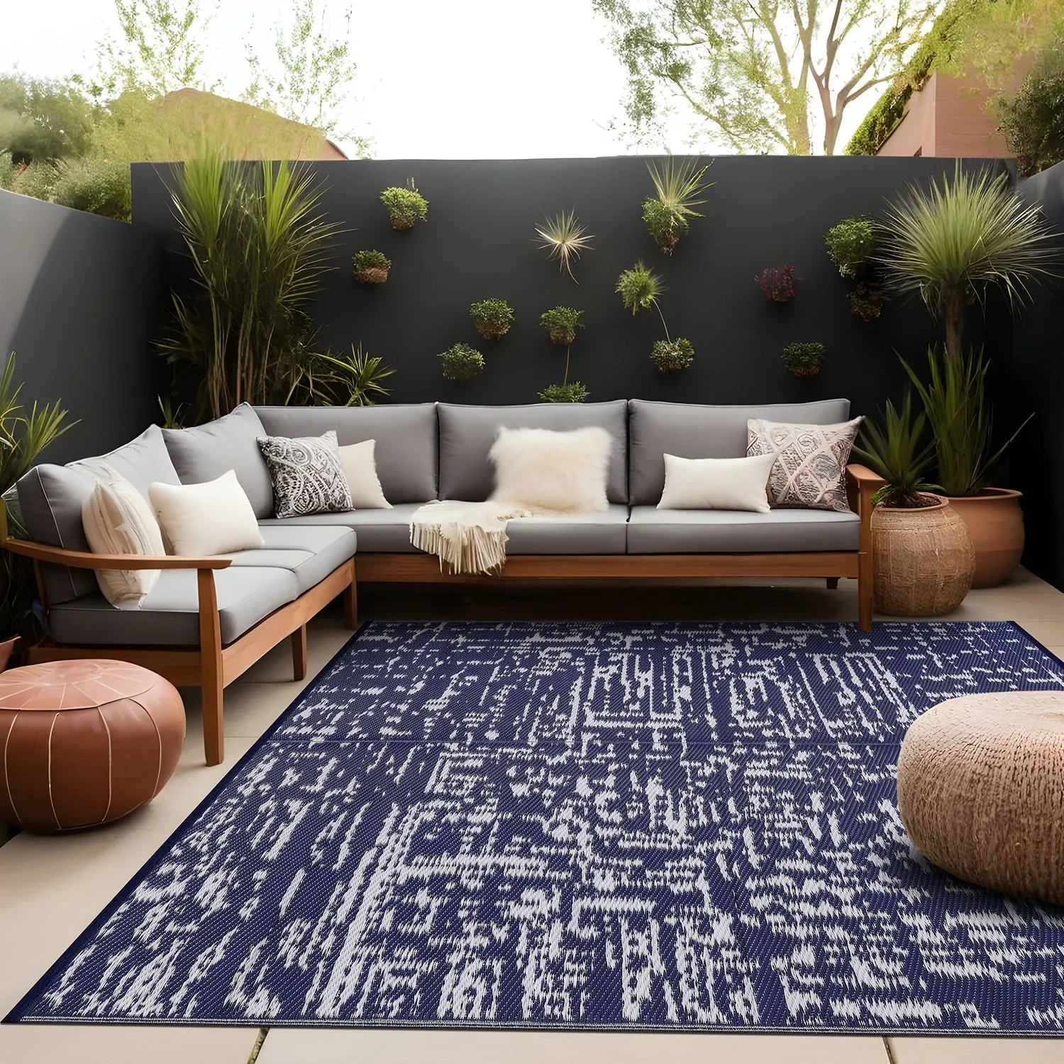 Beverly Rug Reversible Mats Plastic Outdoor Rug for Camping. Patio. Backyard. RV. Picnic. Deck