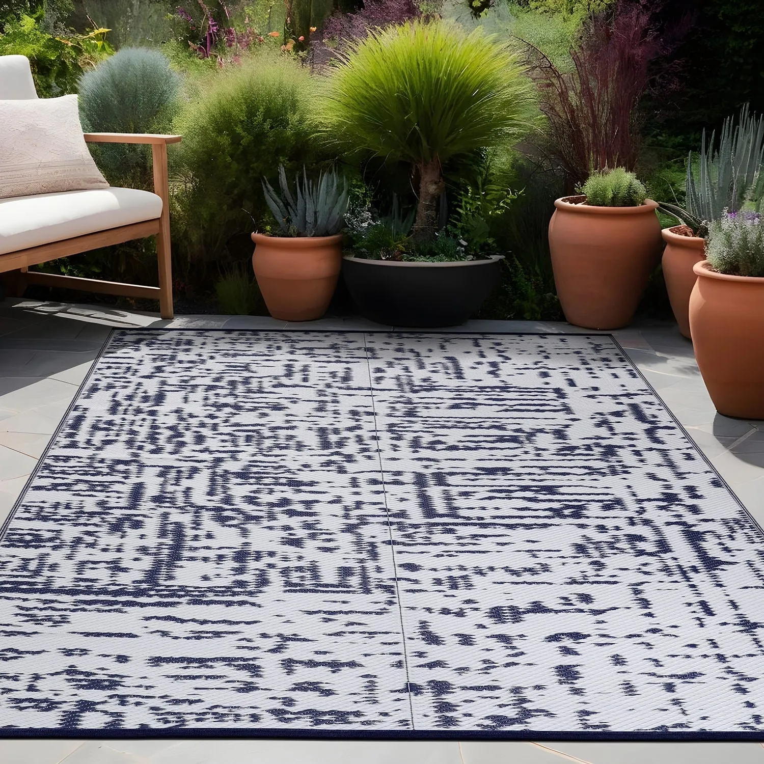 Beverly Rug Reversible Mats Plastic Outdoor Rug for Camping. Patio. Backyard. RV. Picnic. Deck
