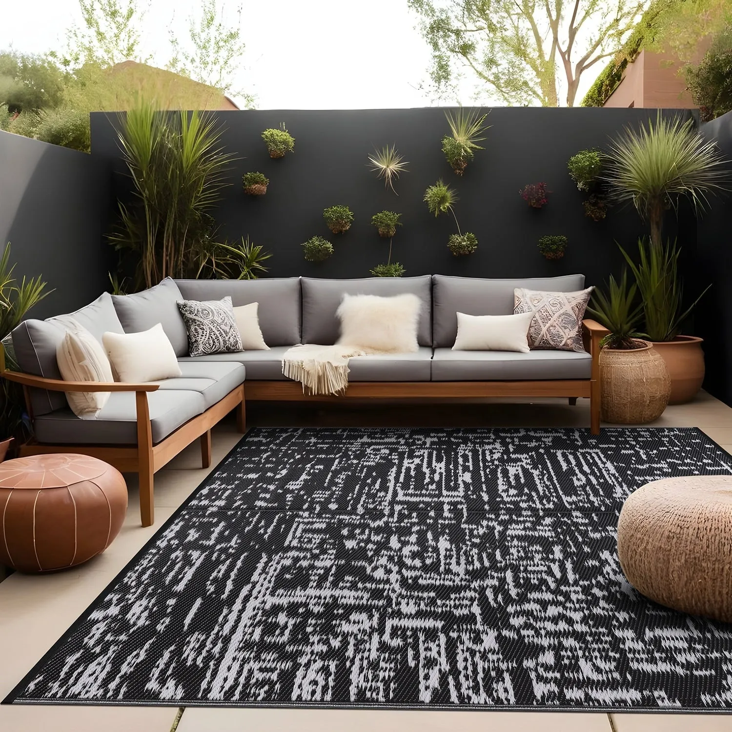 Beverly Rug Reversible Mats Plastic Outdoor Rug for Camping. Patio. Backyard. RV. Picnic. Deck