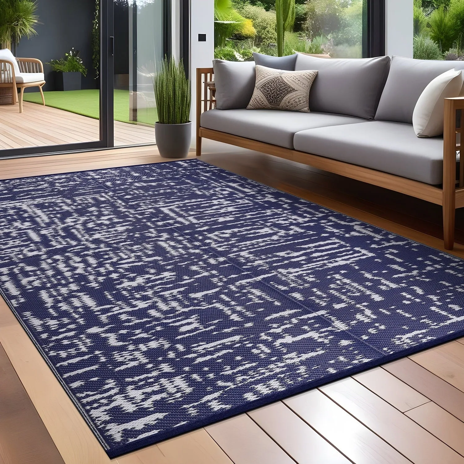 Beverly Rug Reversible Mats Plastic Outdoor Rug for Camping. Patio. Backyard. RV. Picnic. Deck