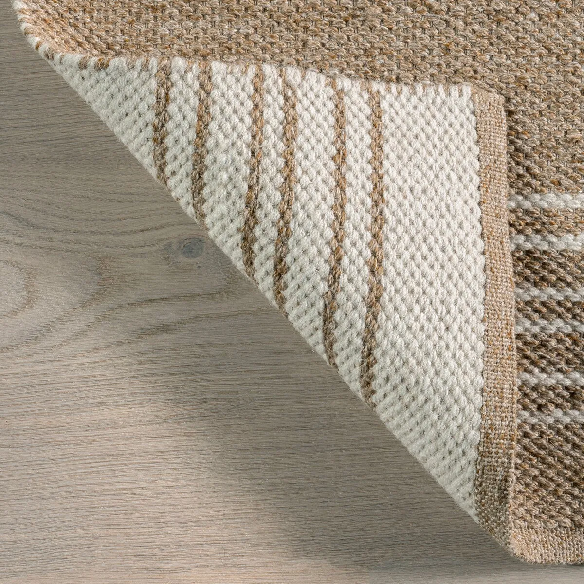 Birchwood Reversible Striped Wool Area Rug