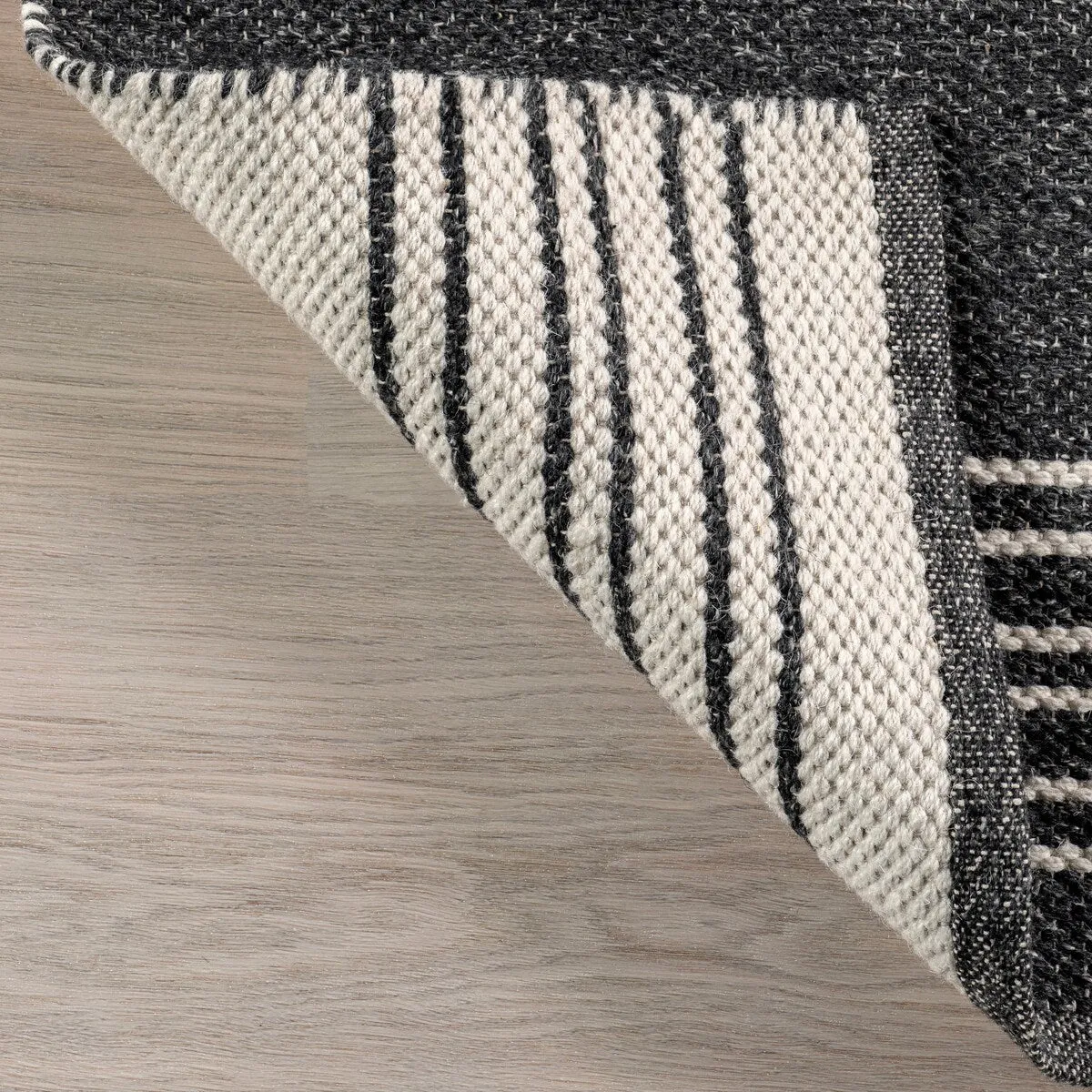 Birchwood Reversible Striped Wool Area Rug