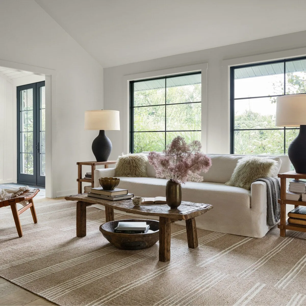 Birchwood Reversible Striped Wool Area Rug