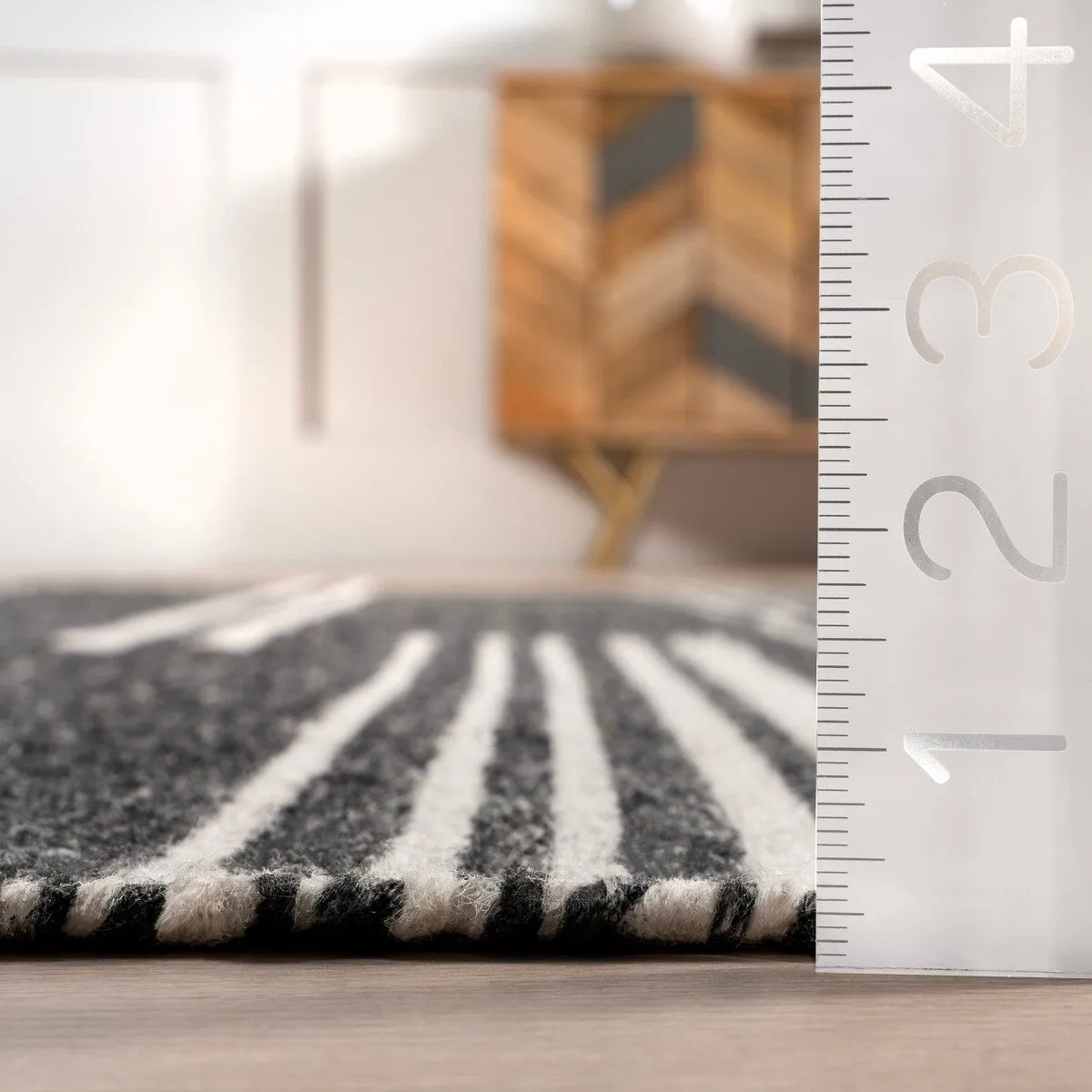 Birchwood Reversible Striped Wool Area Rug