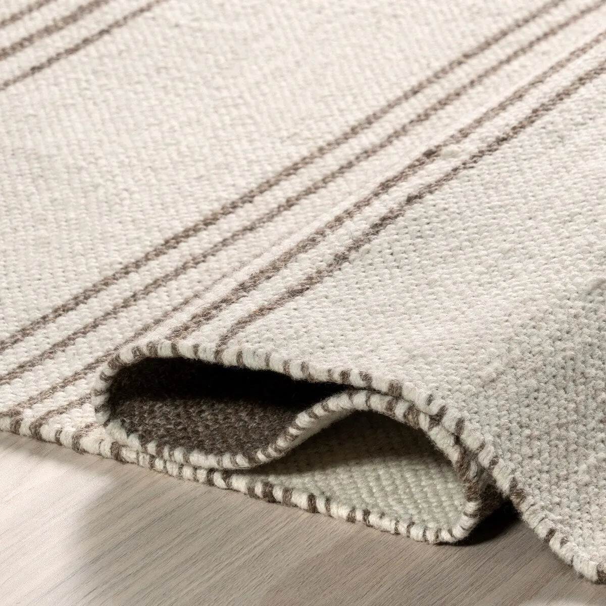 Birchwood Reversible Striped Wool Area Rug