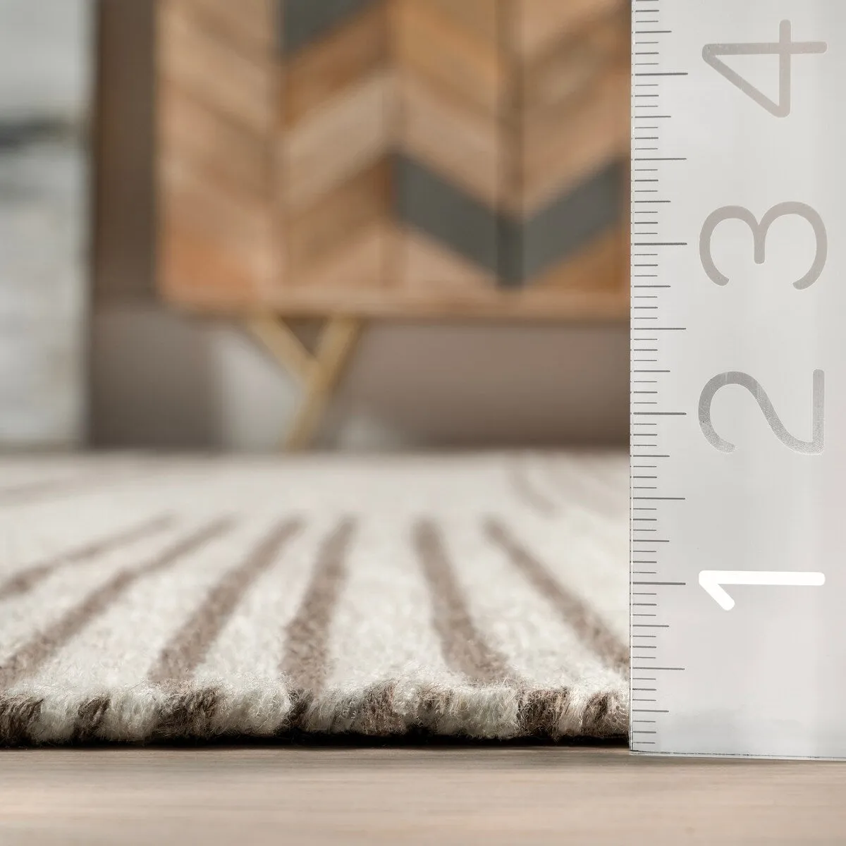 Birchwood Reversible Striped Wool Area Rug