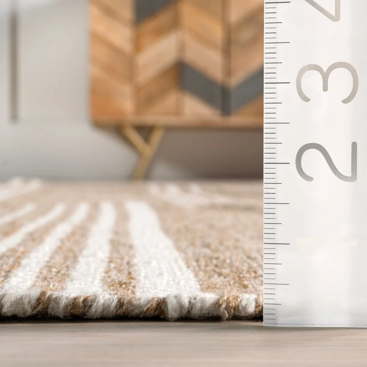 Birchwood Reversible Striped Wool Area Rug