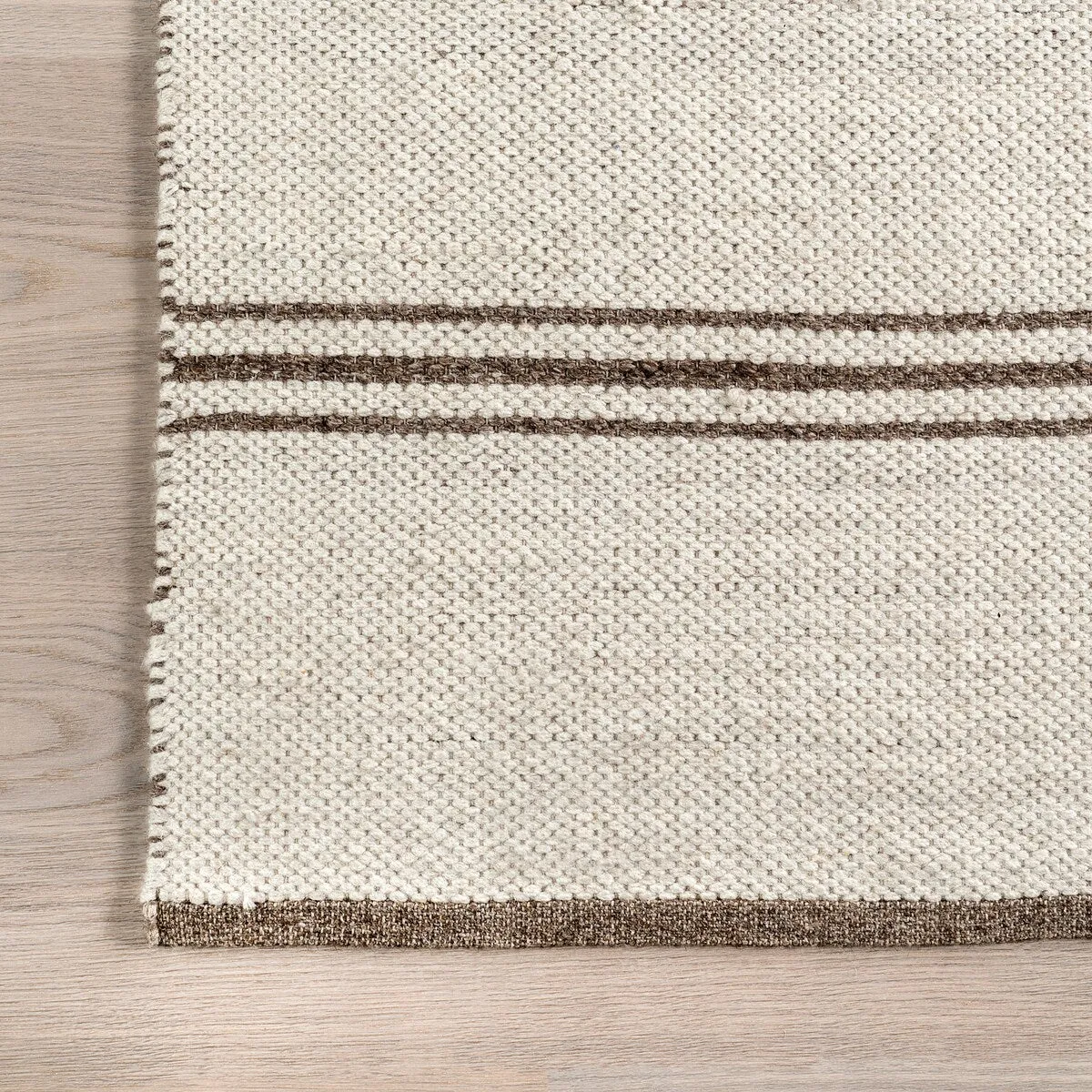 Birchwood Reversible Striped Wool Area Rug
