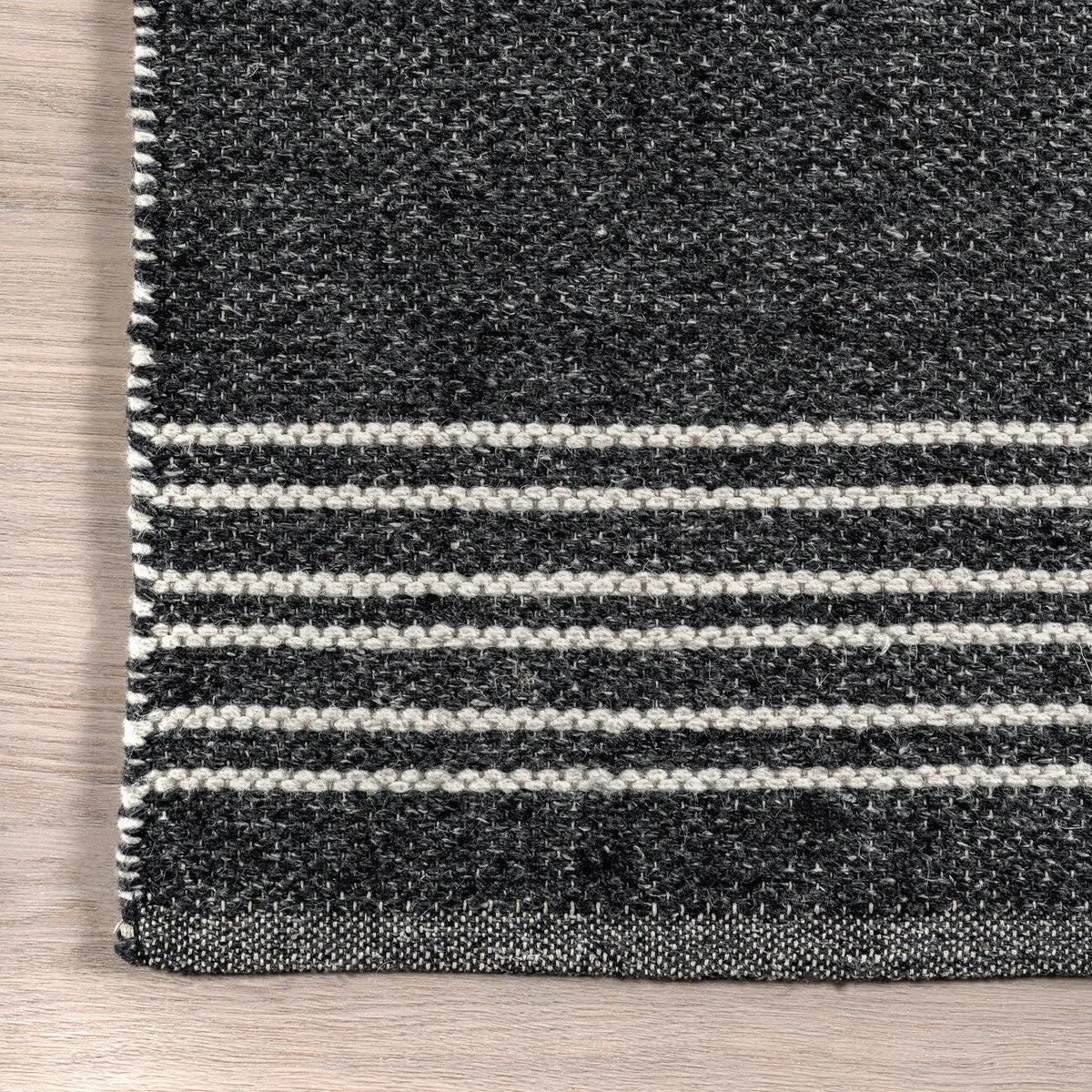 Birchwood Reversible Striped Wool Area Rug