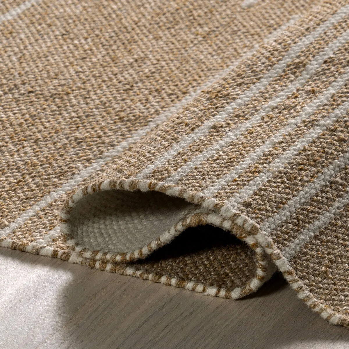 Birchwood Reversible Striped Wool Area Rug