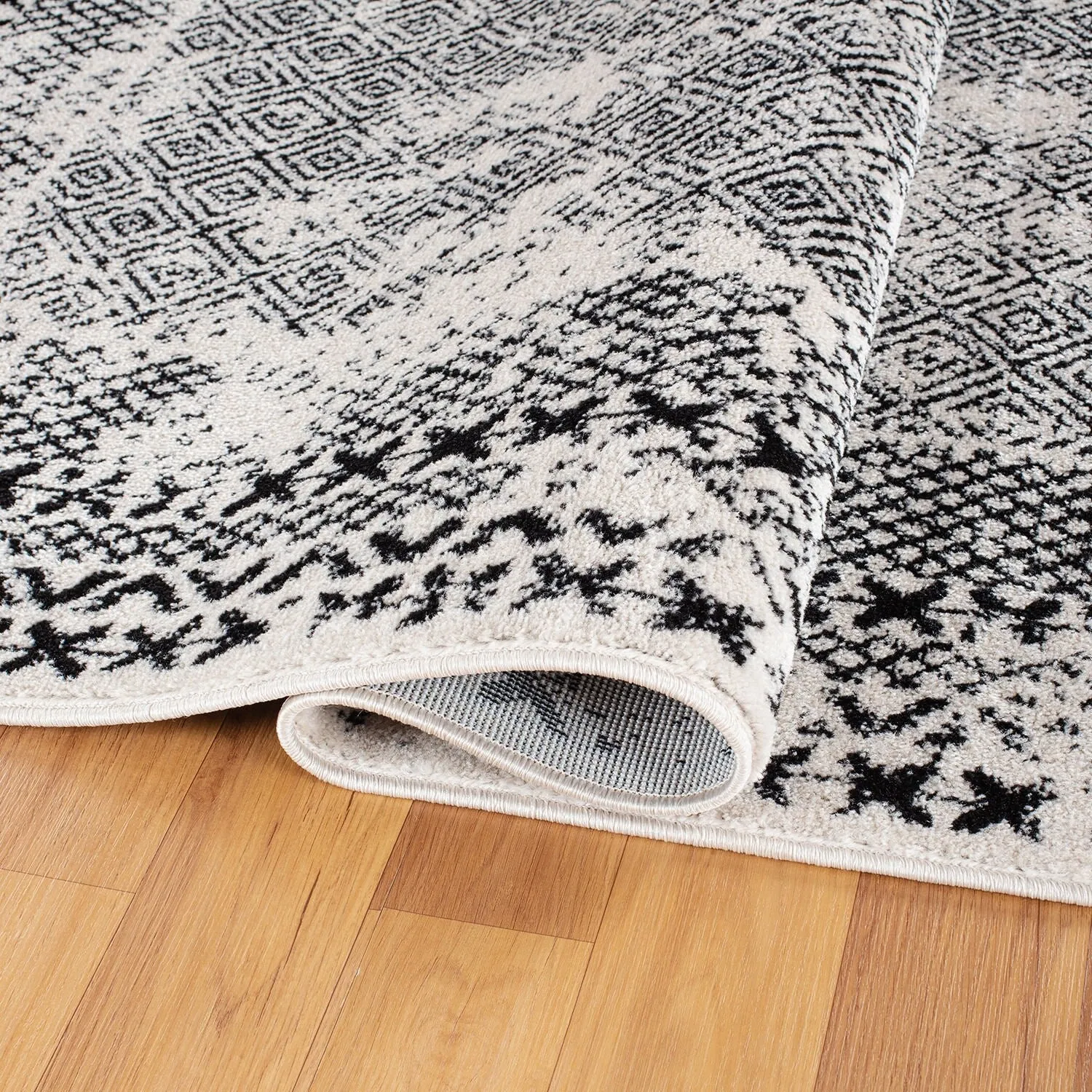 Bohemian Distressed Border Area Rug