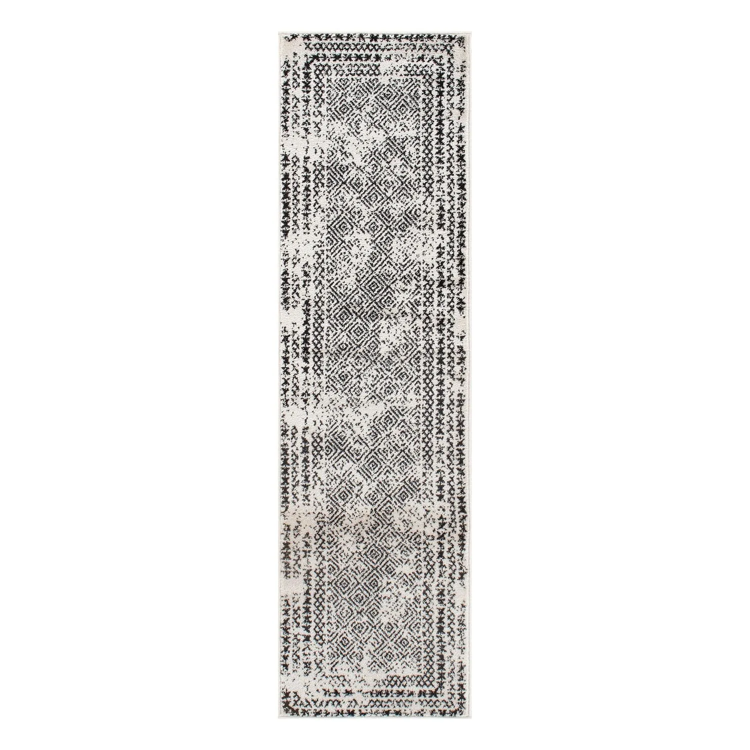 Bohemian Distressed Border Area Rug