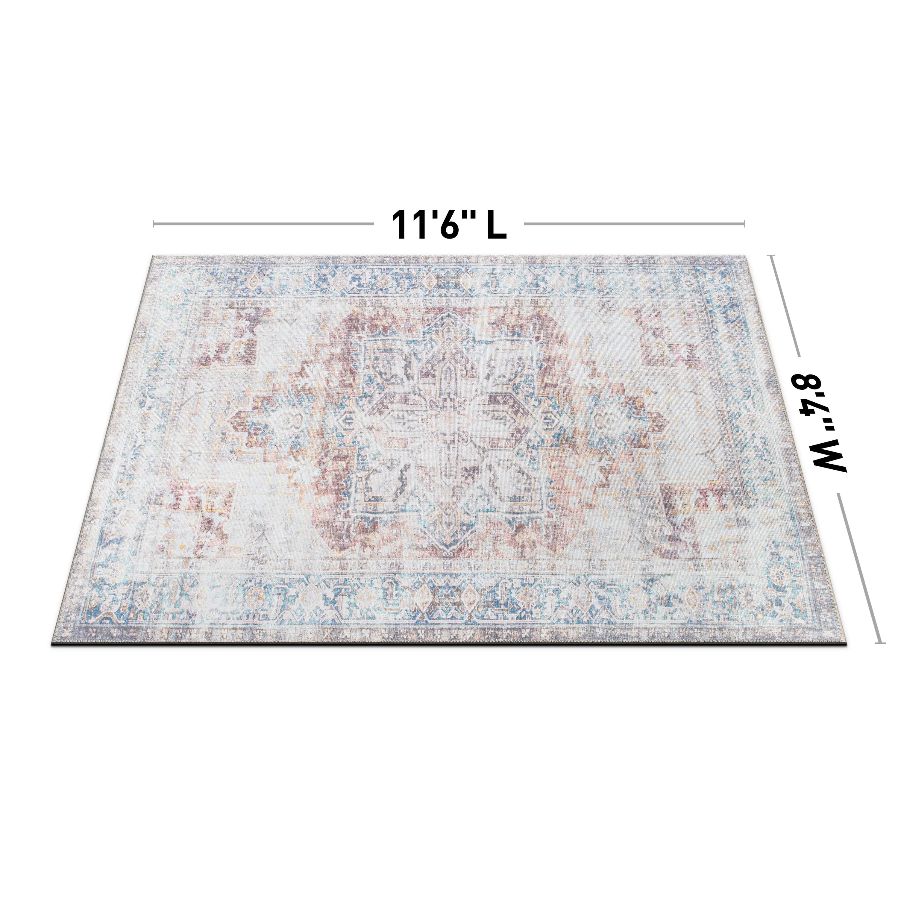 Bohemian Distressed Machine Washable Area Rug