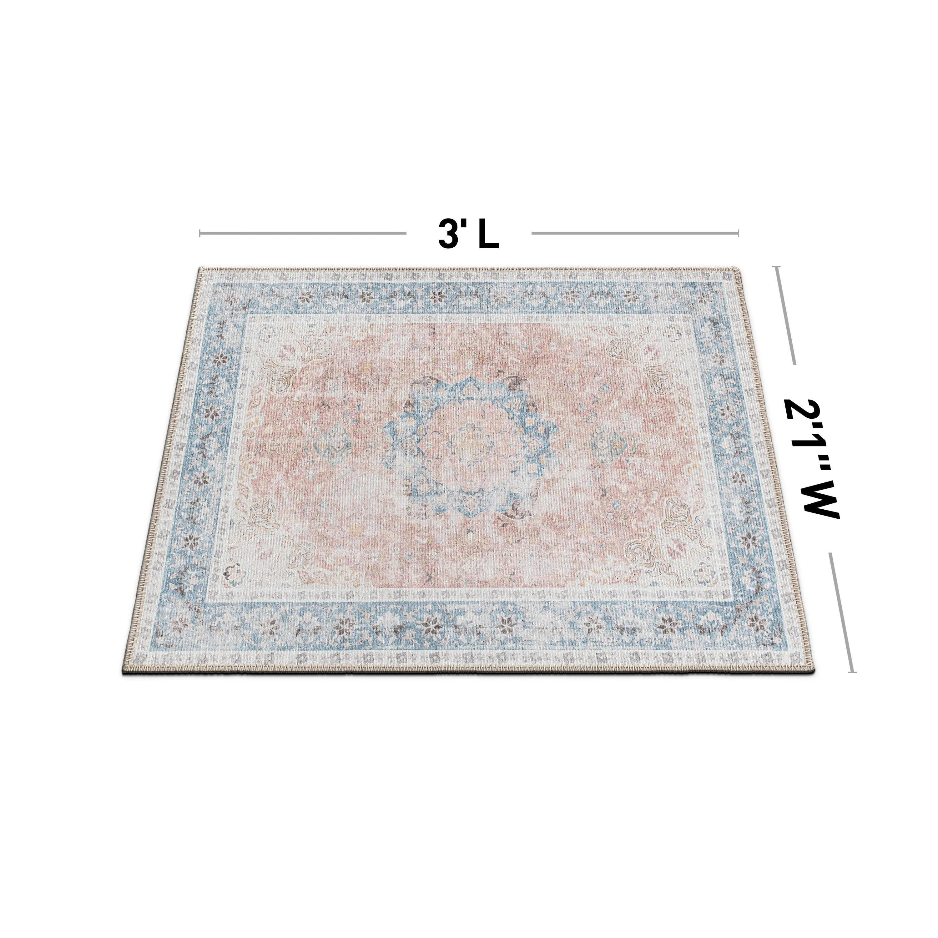 Bohemian Distressed Machine Washable Area Rug