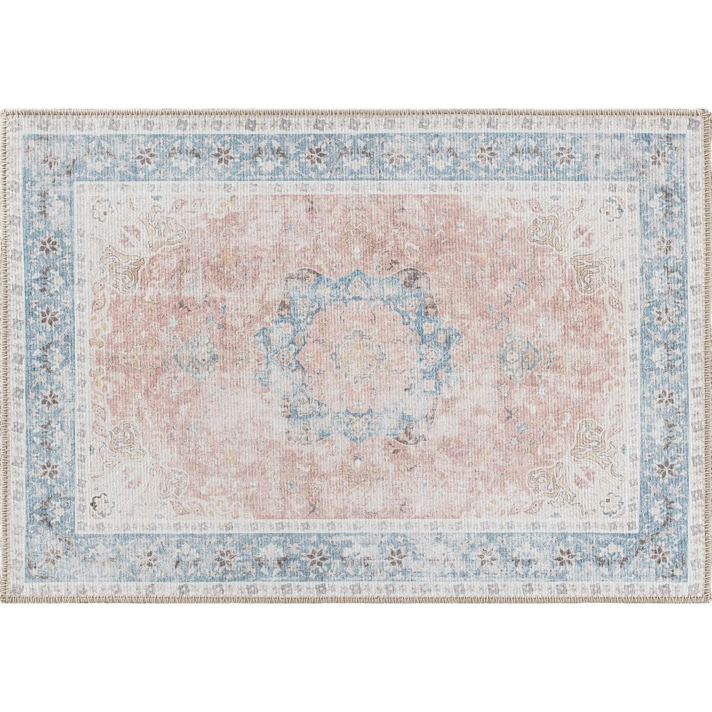 Bohemian Distressed Machine Washable Area Rug
