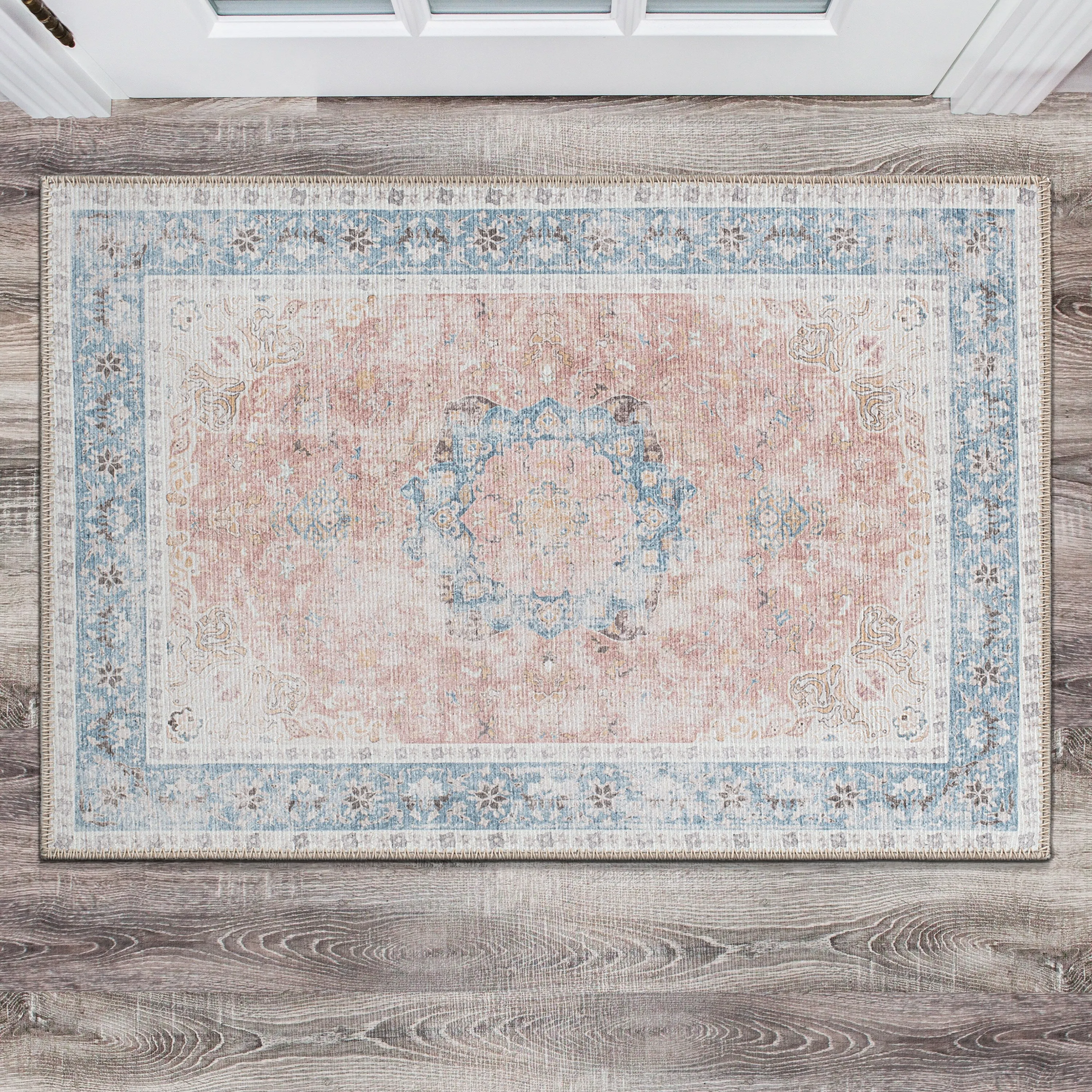 Bohemian Distressed Machine Washable Area Rug