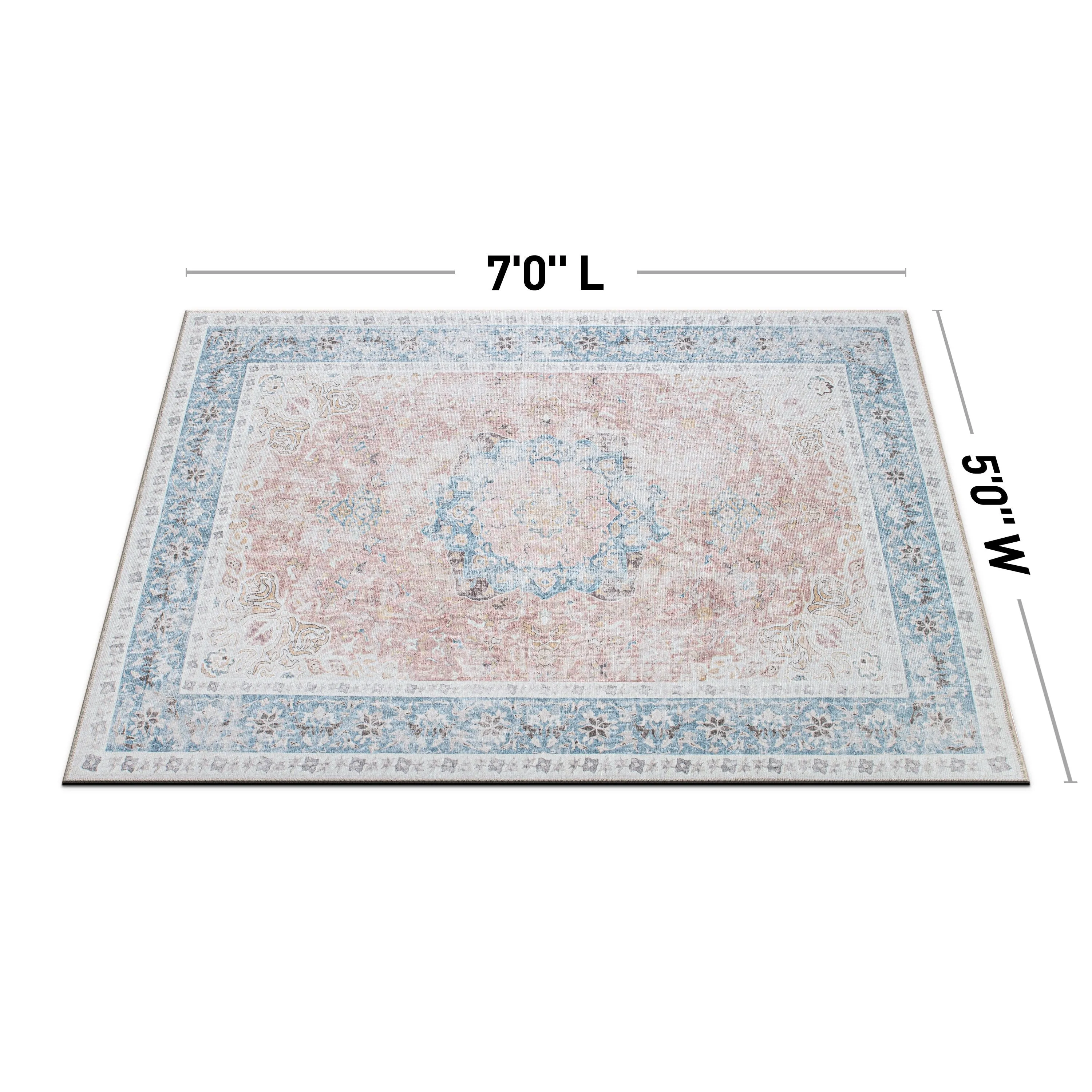 Bohemian Distressed Machine Washable Area Rug