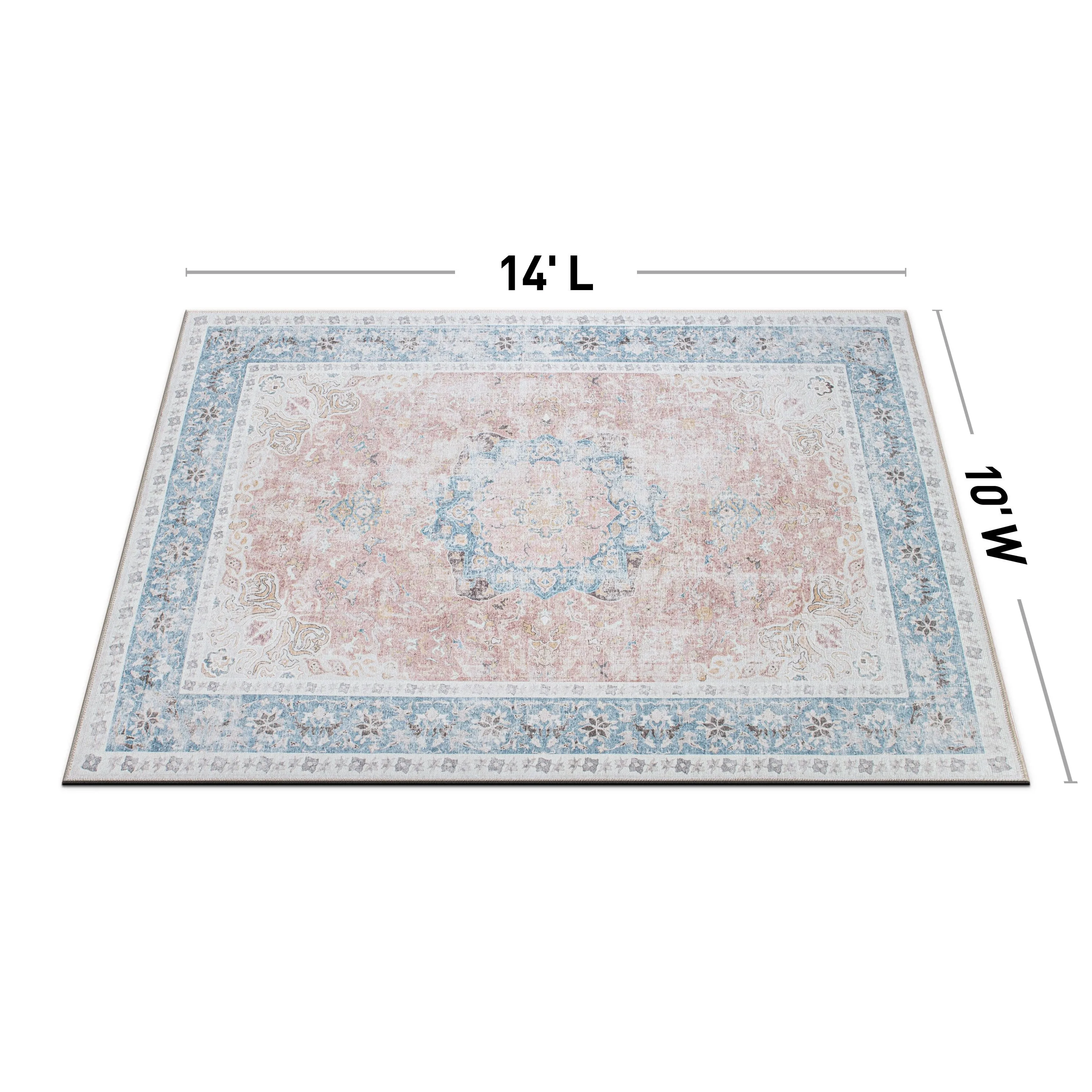 Bohemian Distressed Machine Washable Area Rug