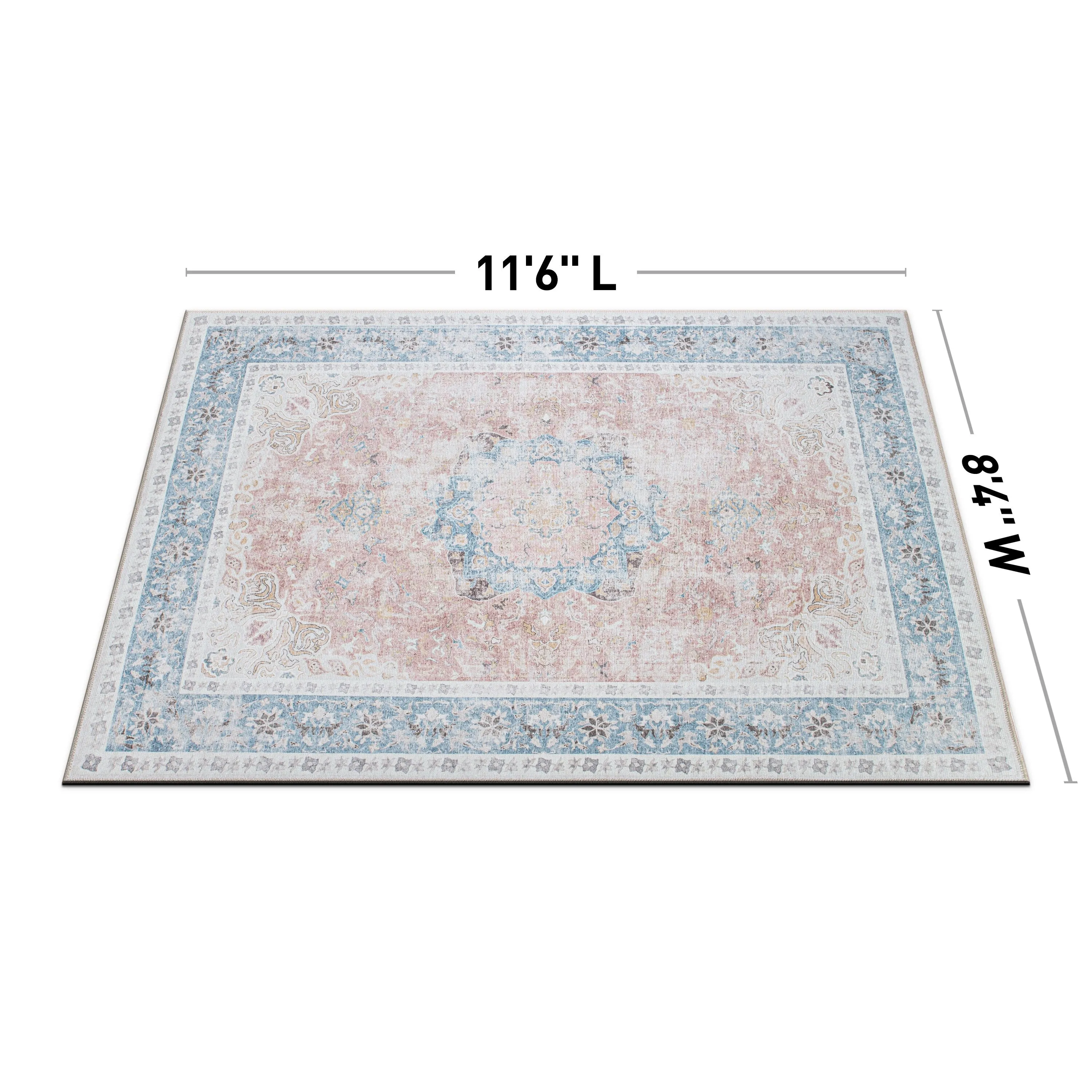 Bohemian Distressed Machine Washable Area Rug