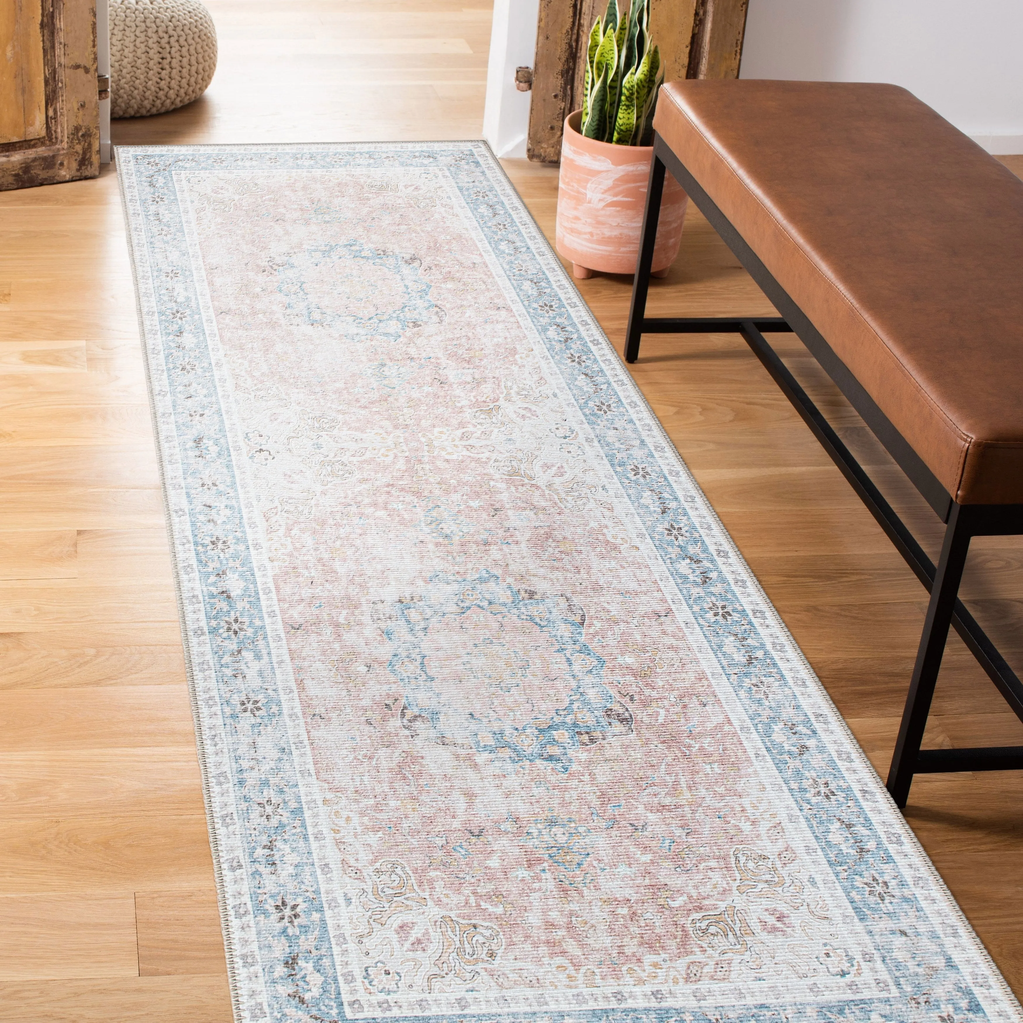 Bohemian Distressed Machine Washable Area Rug