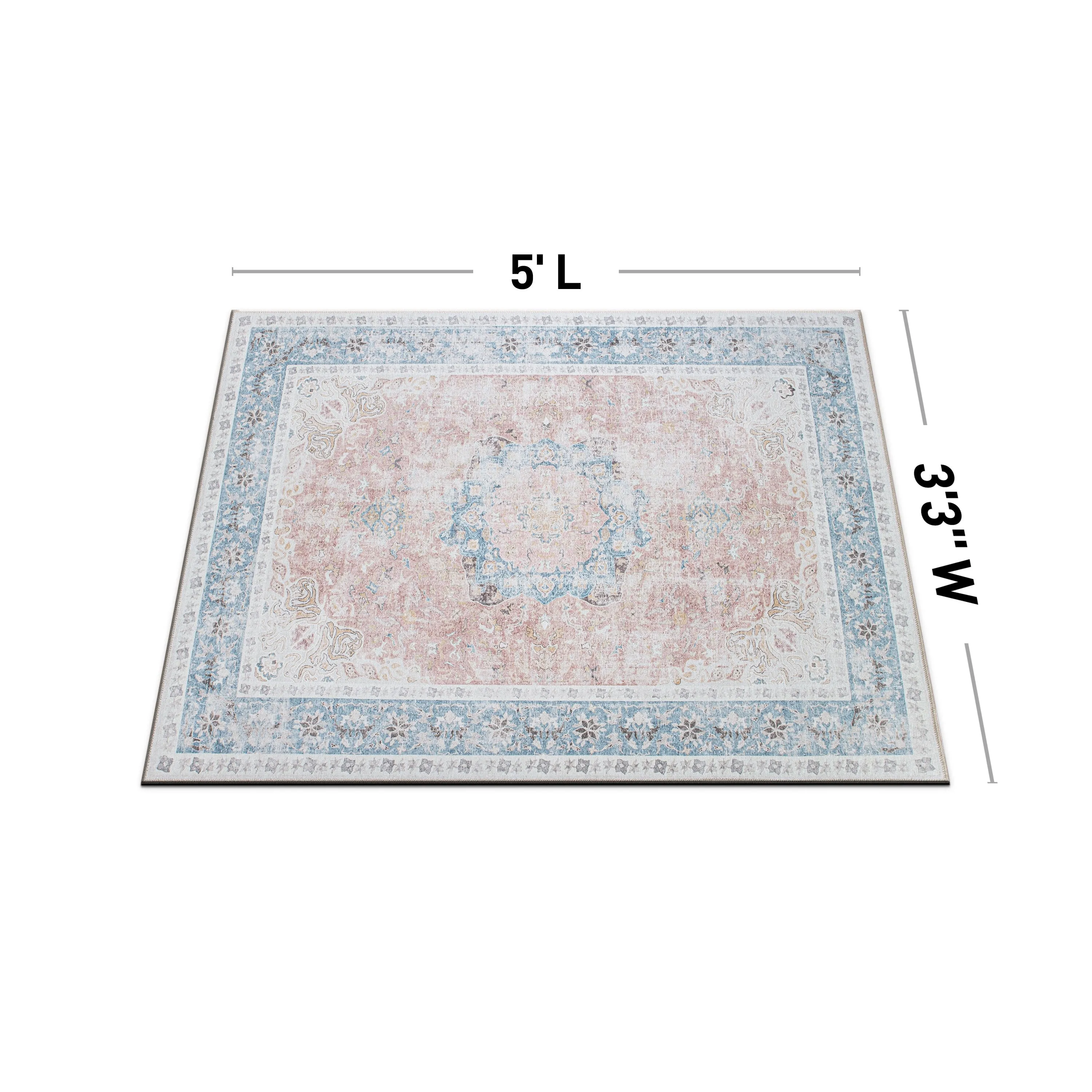 Bohemian Distressed Machine Washable Area Rug