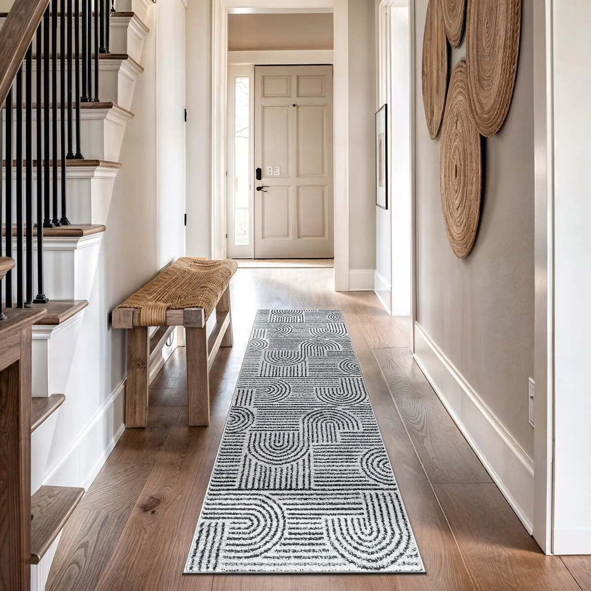 Bohemian Stripe Arch Design Area Rug