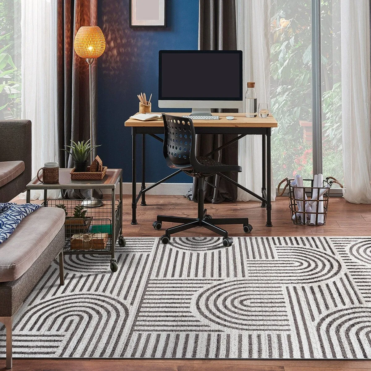 Bohemian Stripe Arch Design Area Rug