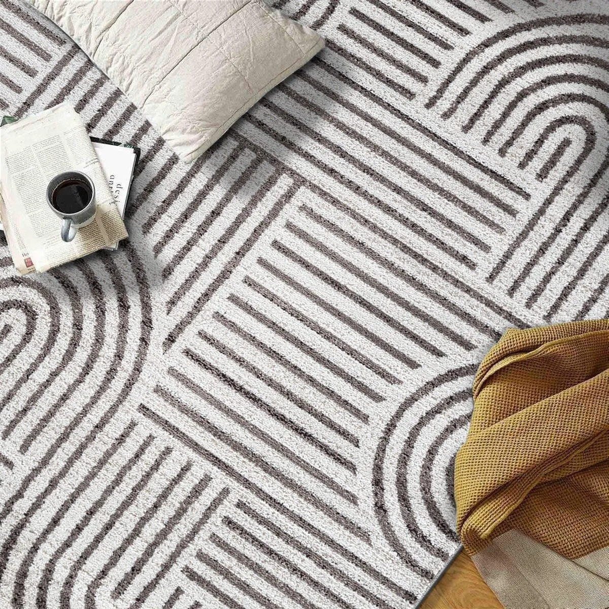 Bohemian Stripe Arch Design Area Rug
